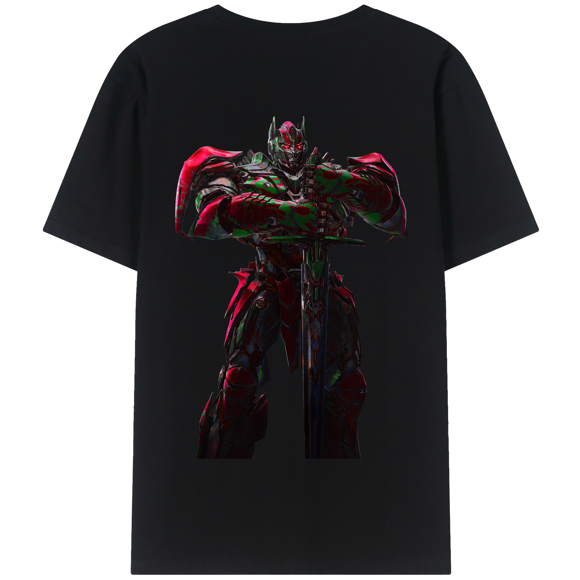 （画像用） Transformers トランスフォーマー 綿100％半袖Tシャツ（背面プリント）