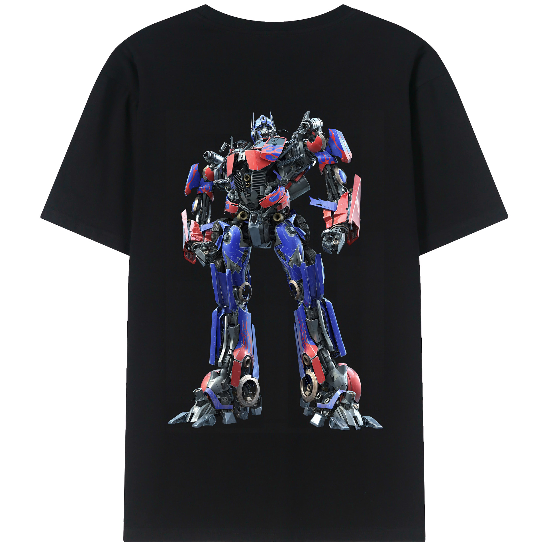 （画像用） Transformers トランスフォーマー 綿100％半袖Tシャツ（背面プリント）