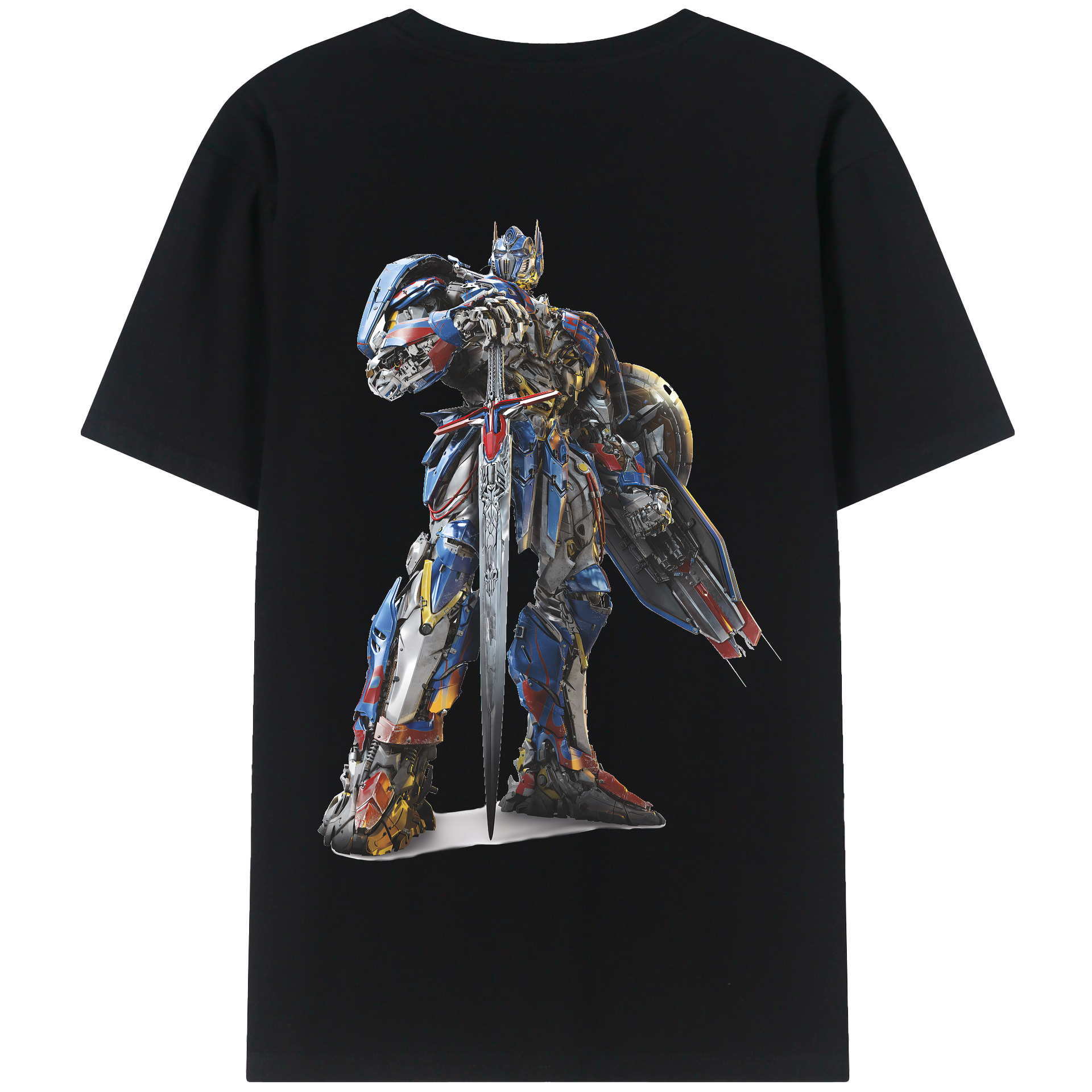 （画像用） Transformers トランスフォーマー 綿100％半袖Tシャツ（背面プリント）