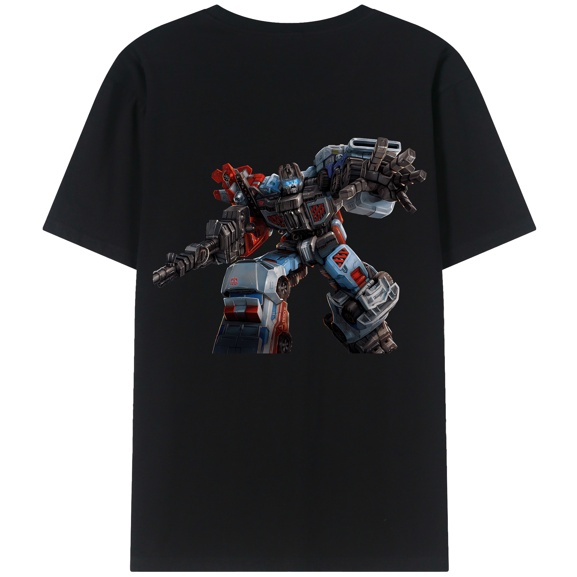 （画像用） Transformers トランスフォーマー 綿100％半袖Tシャツ（背面プリント）