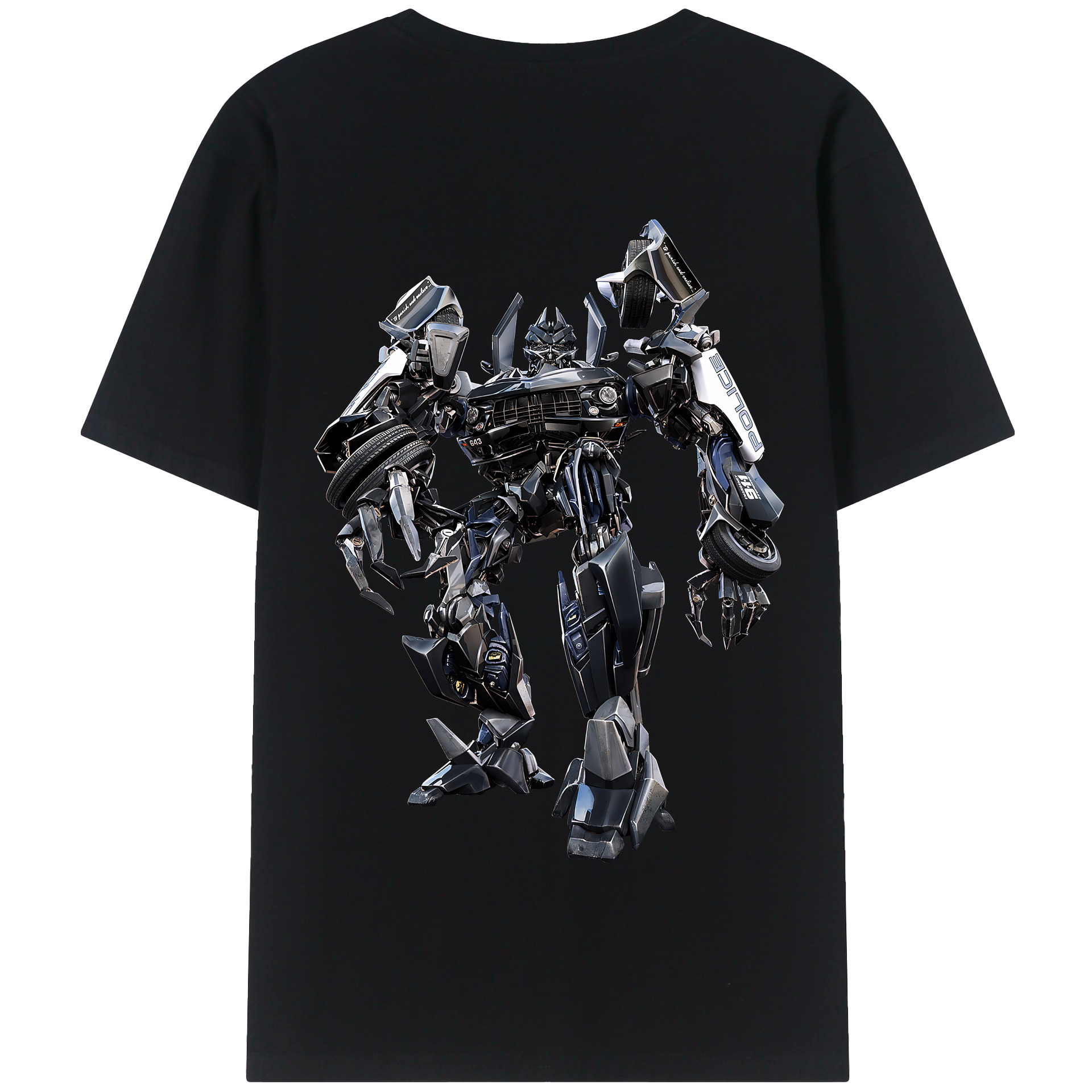 （画像用） Transformers トランスフォーマー 綿100％半袖Tシャツ（背面プリント）