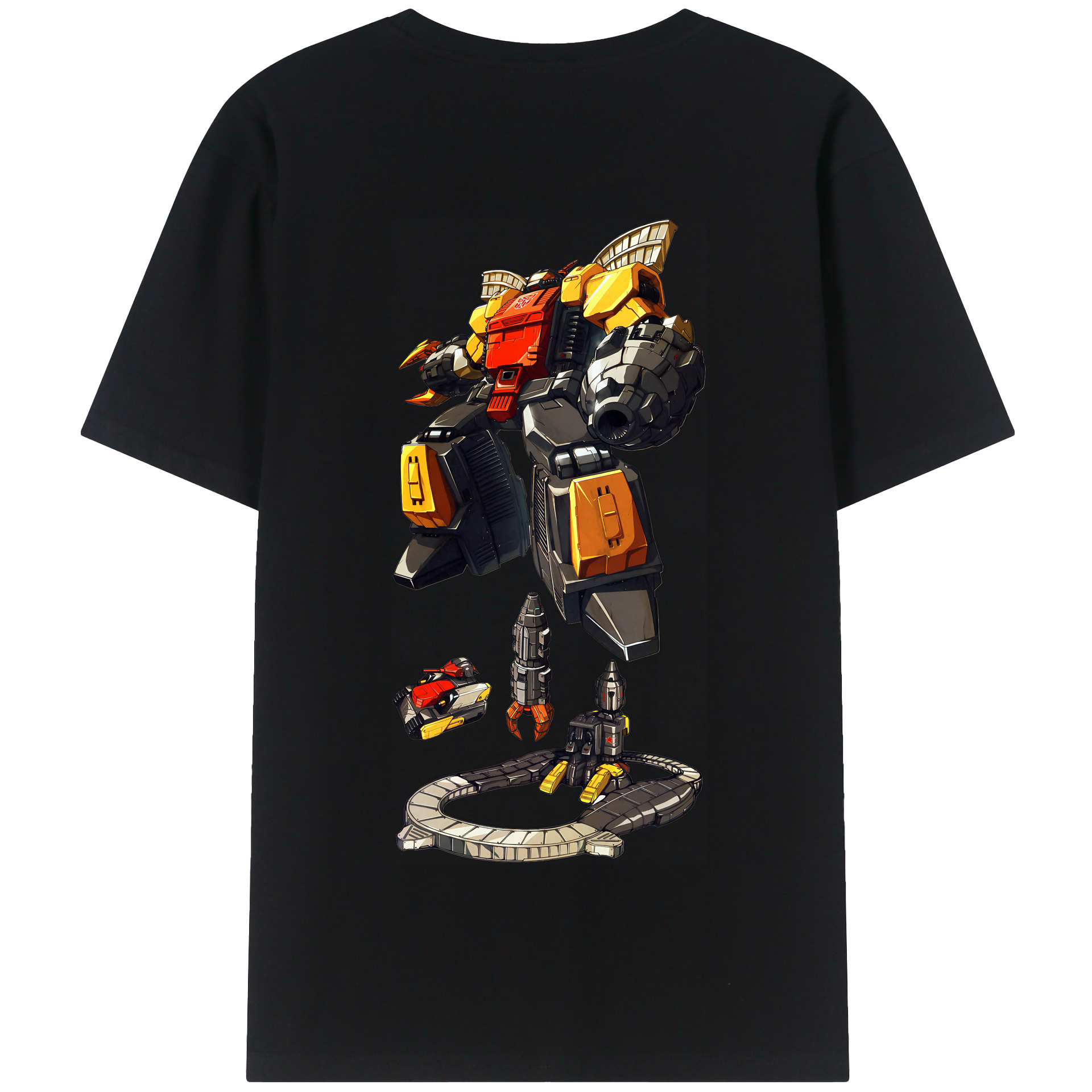 （画像用） Transformers トランスフォーマー 綿100％半袖Tシャツ（背面プリント）