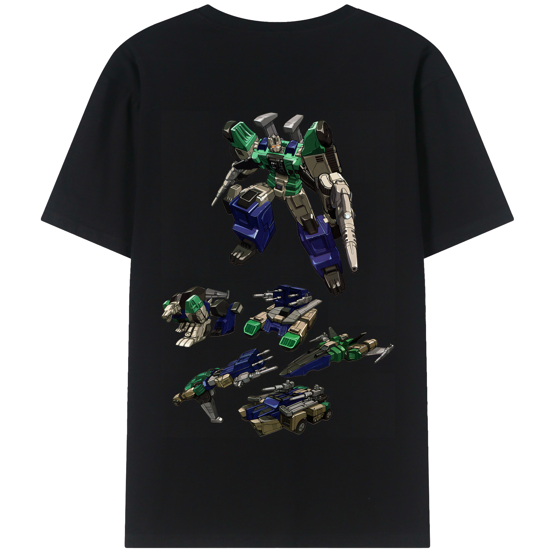 （画像用） Transformers トランスフォーマー 綿100％半袖Tシャツ（背面プリント）