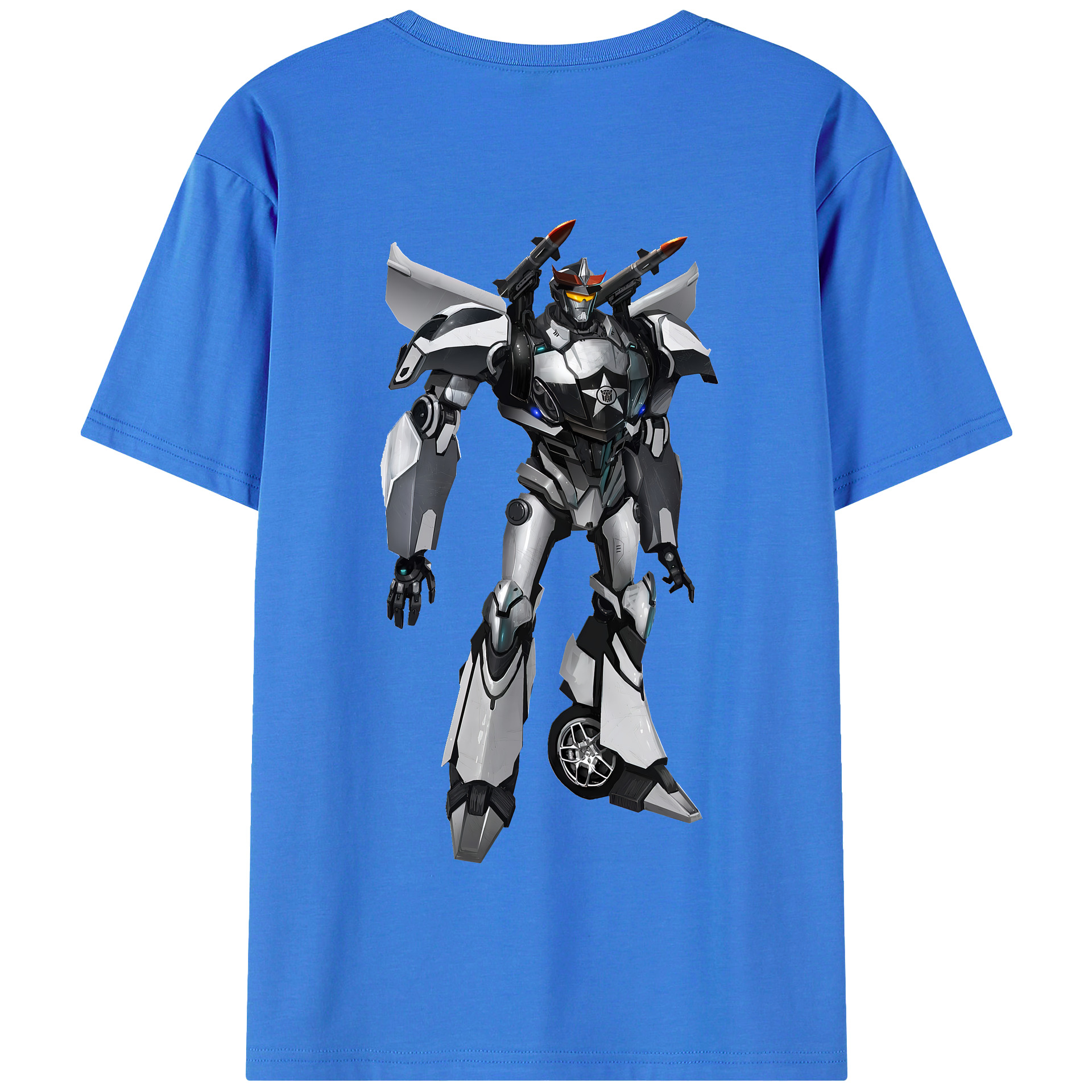 （画像用） Transformers トランスフォーマー 綿100％半袖Tシャツ（背面プリント）