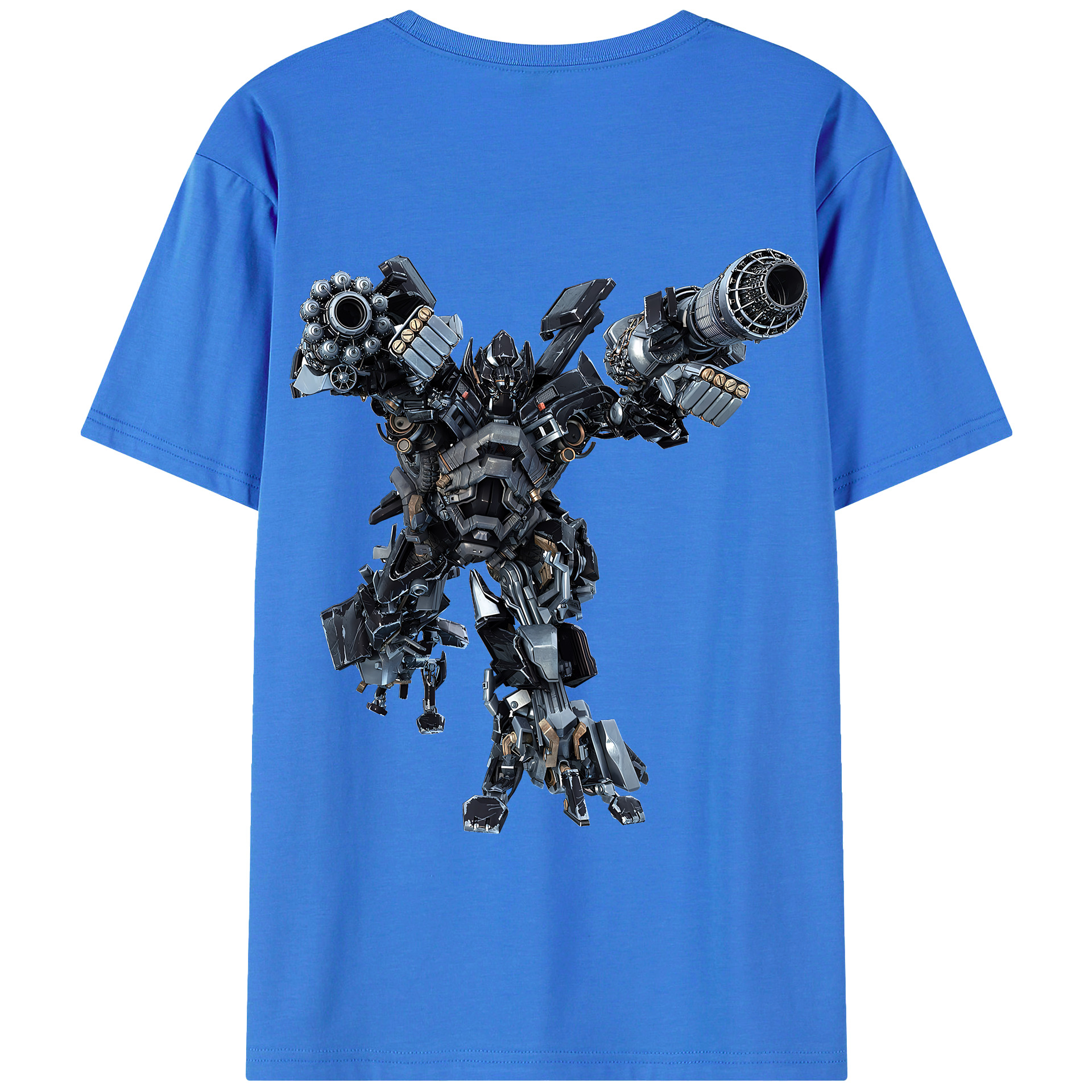 （画像用） Transformers トランスフォーマー 綿100％半袖Tシャツ（背面プリント）