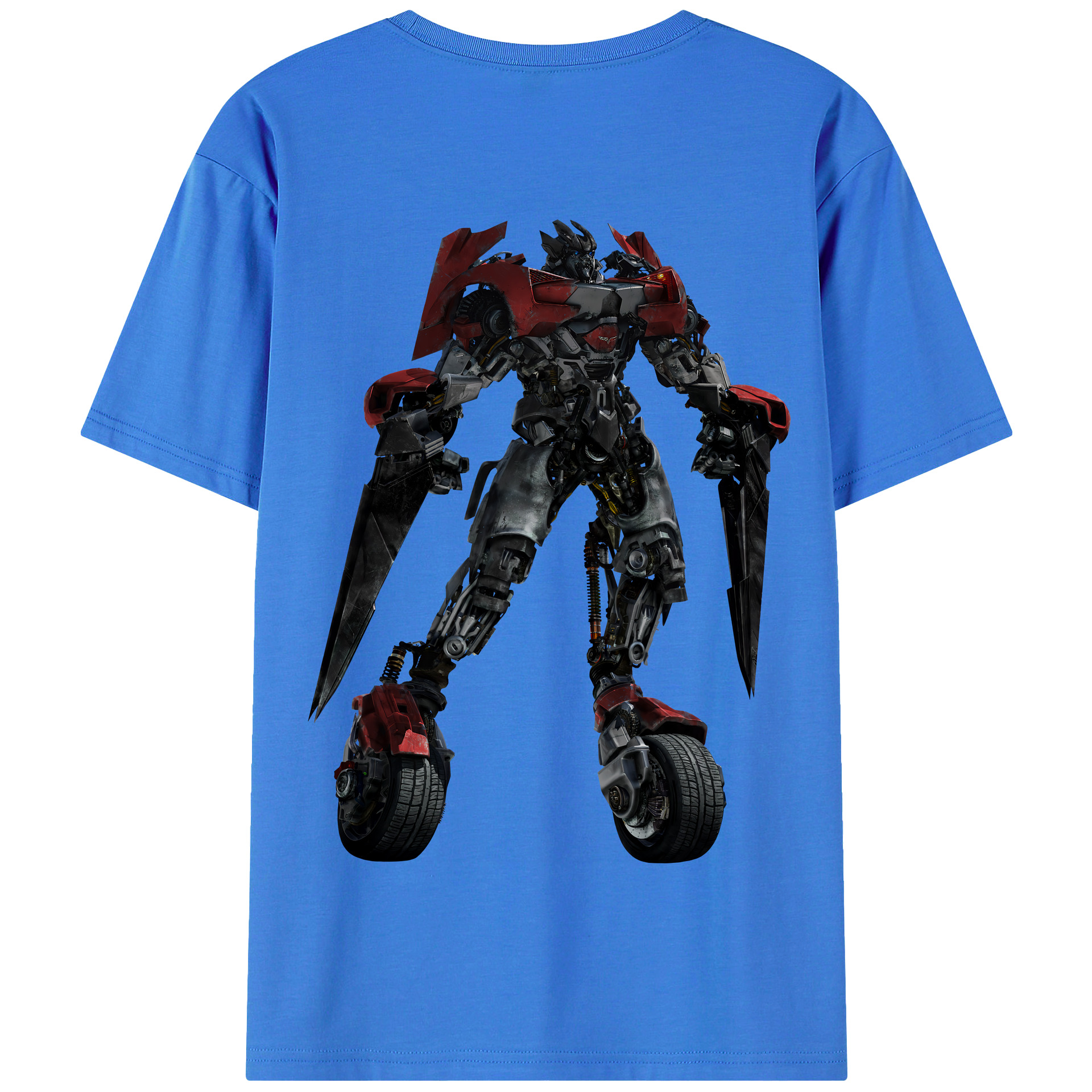 （画像用） Transformers トランスフォーマー 綿100％半袖Tシャツ（背面プリント）