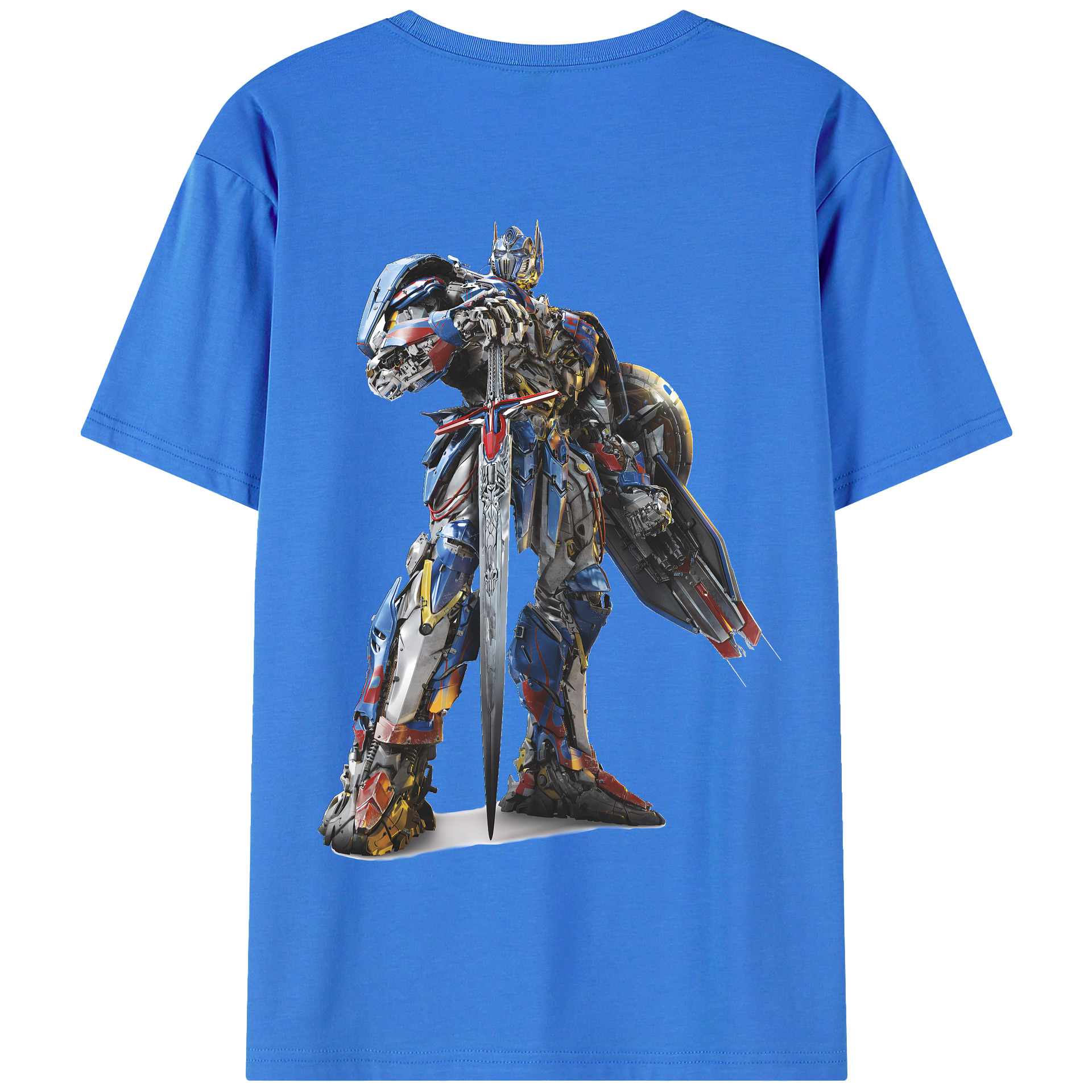 （画像用） Transformers トランスフォーマー 綿100％半袖Tシャツ（背面プリント）