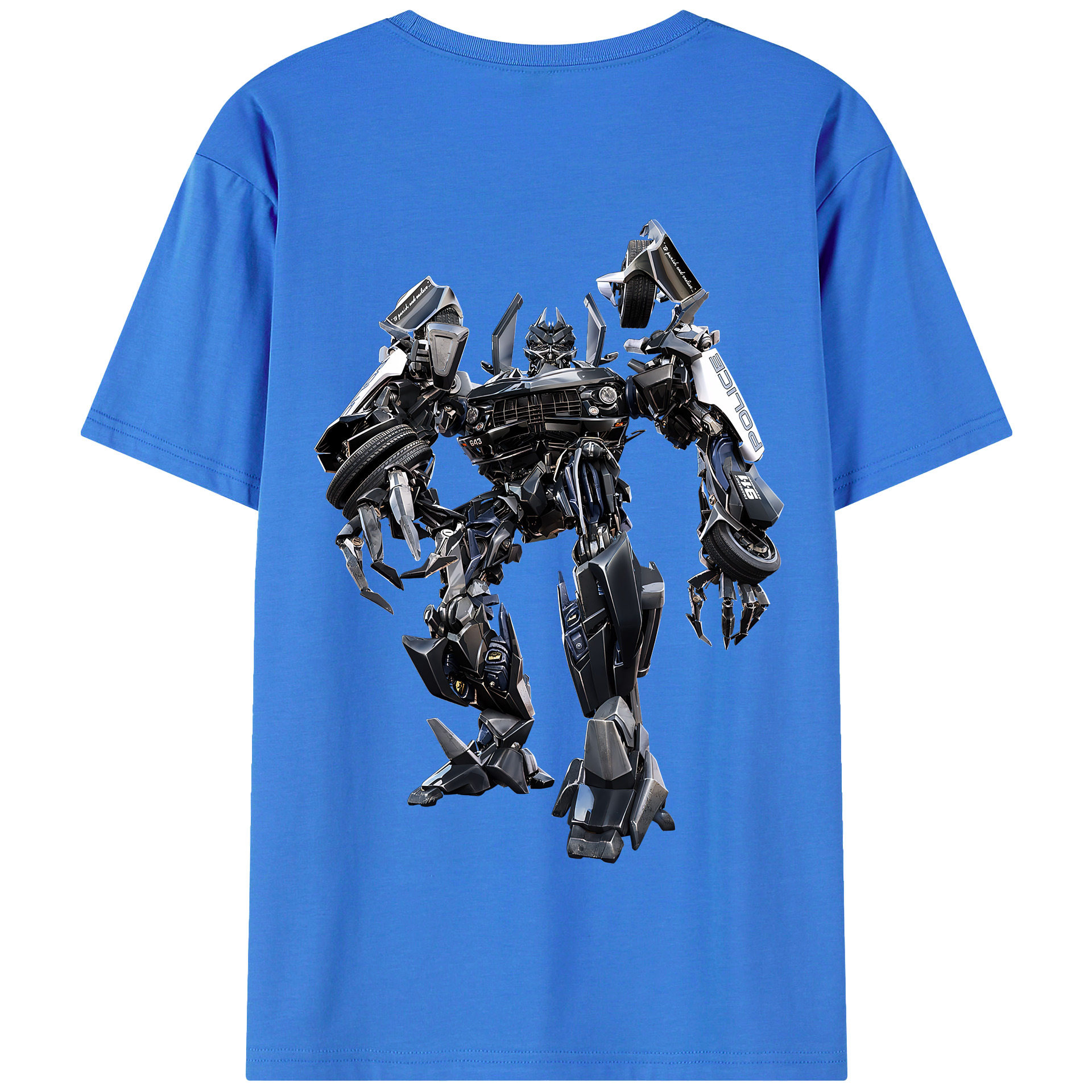 （画像用） Transformers トランスフォーマー 綿100％半袖Tシャツ（背面プリント）