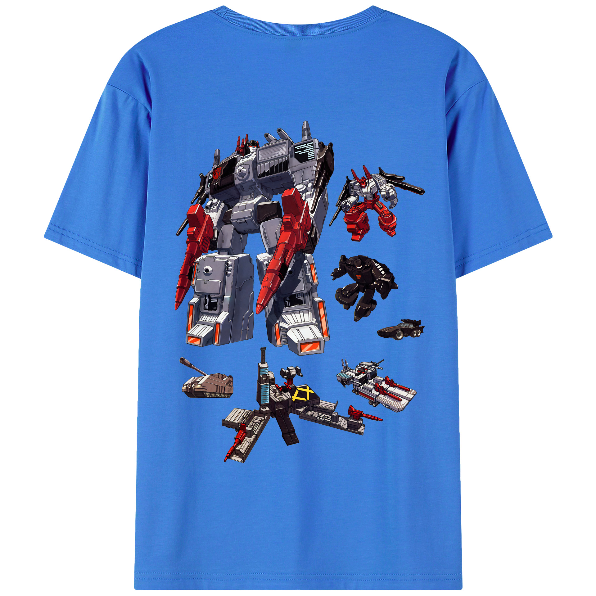 （画像用） Transformers トランスフォーマー 綿100％半袖Tシャツ（背面プリント）