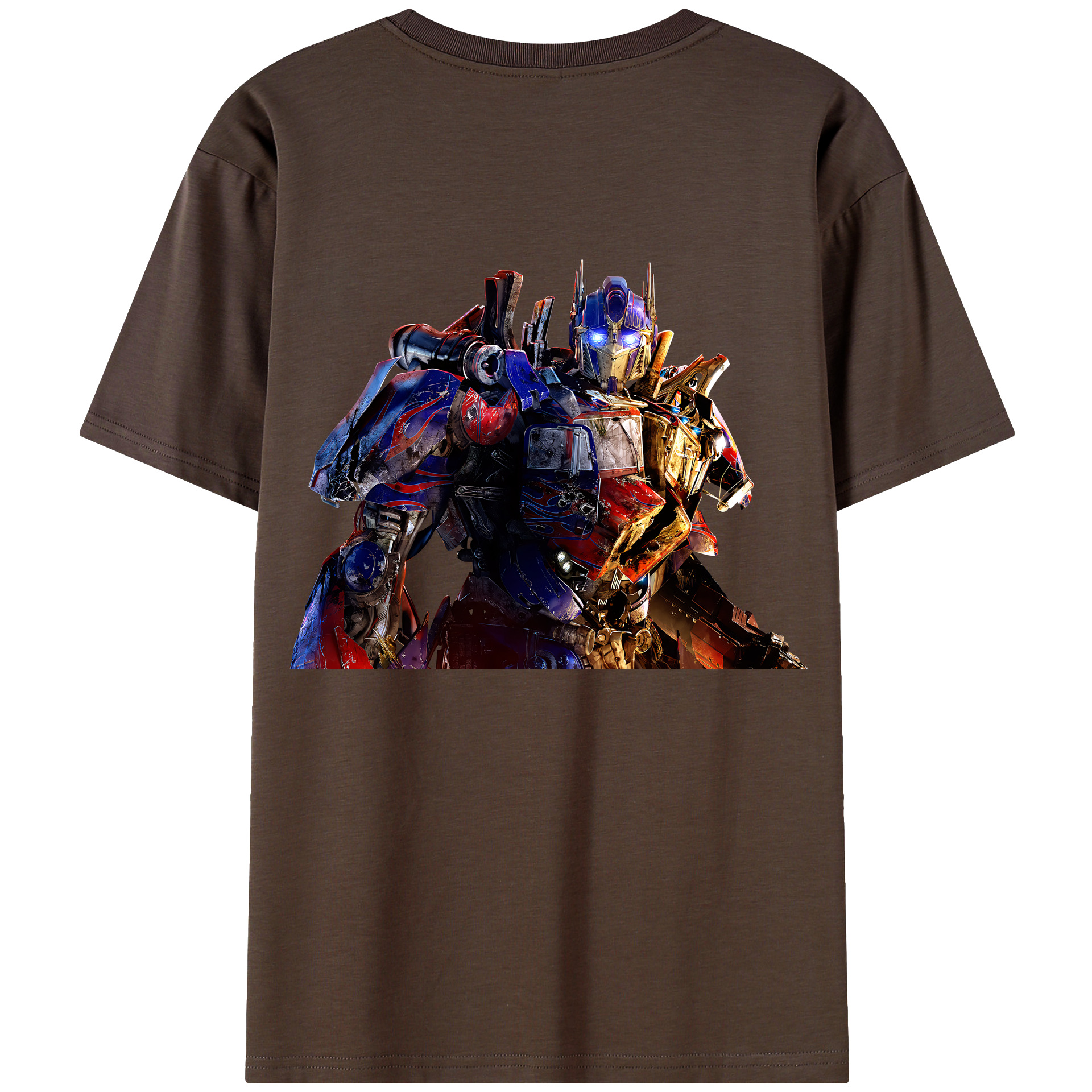 （画像用） Transformers トランスフォーマー 綿100％半袖Tシャツ（背面プリント）