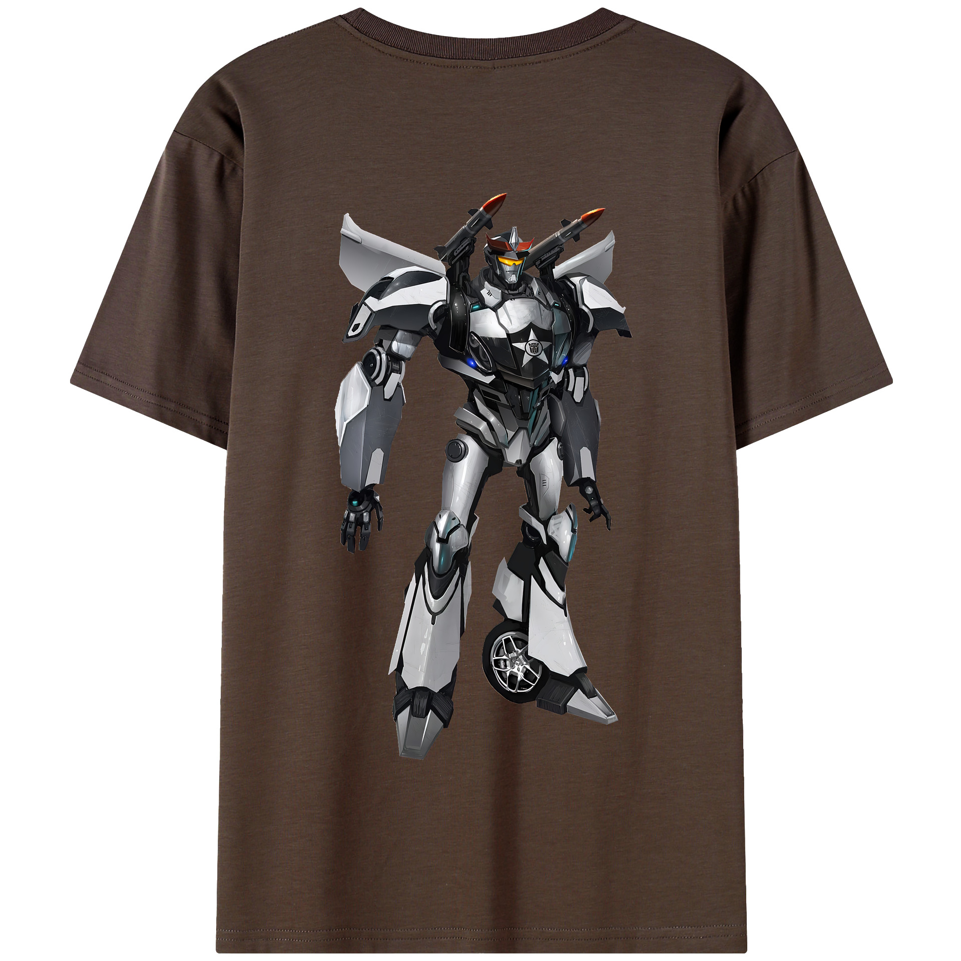（画像用） Transformers トランスフォーマー 綿100％半袖Tシャツ（背面プリント）