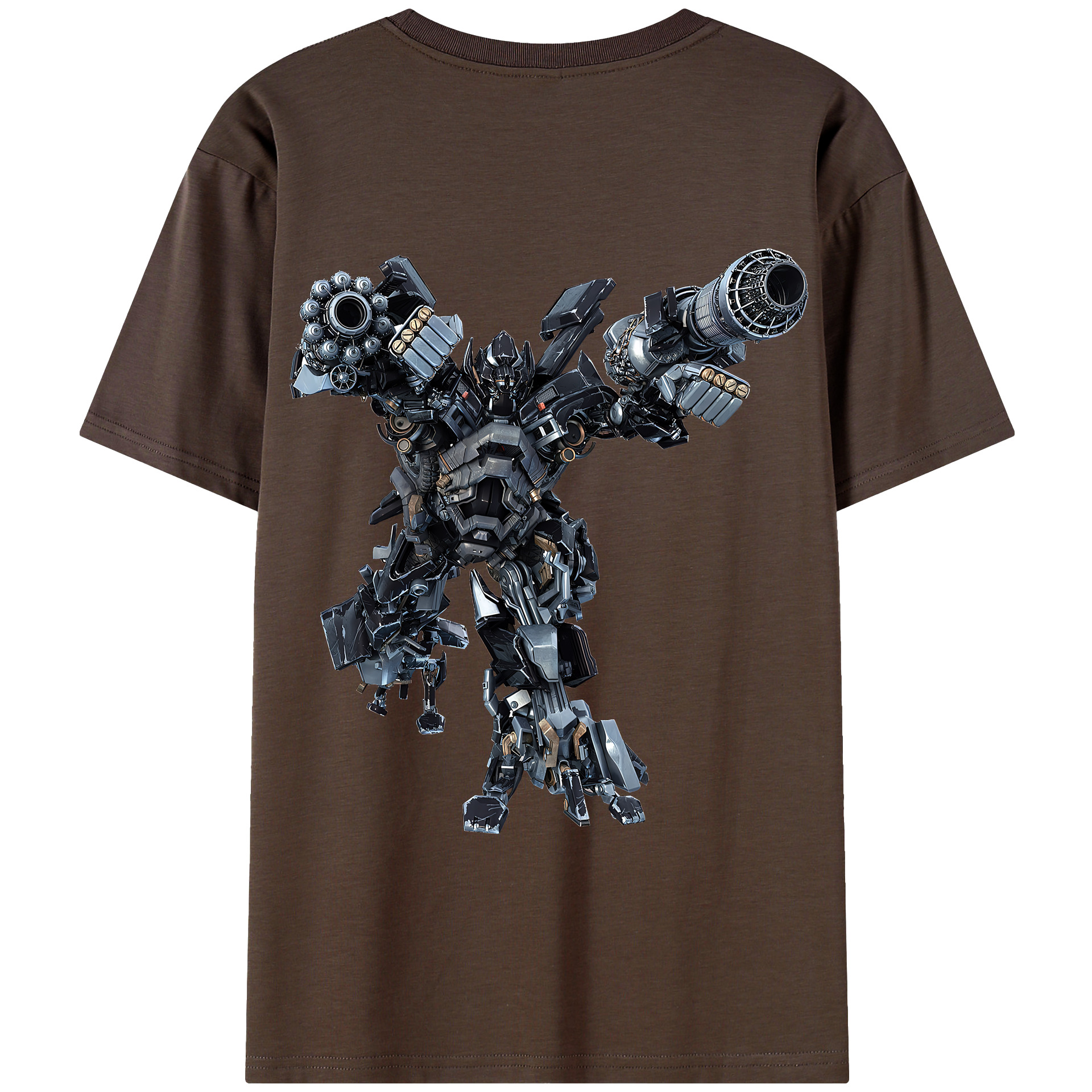 （画像用） Transformers トランスフォーマー 綿100％半袖Tシャツ（背面プリント）