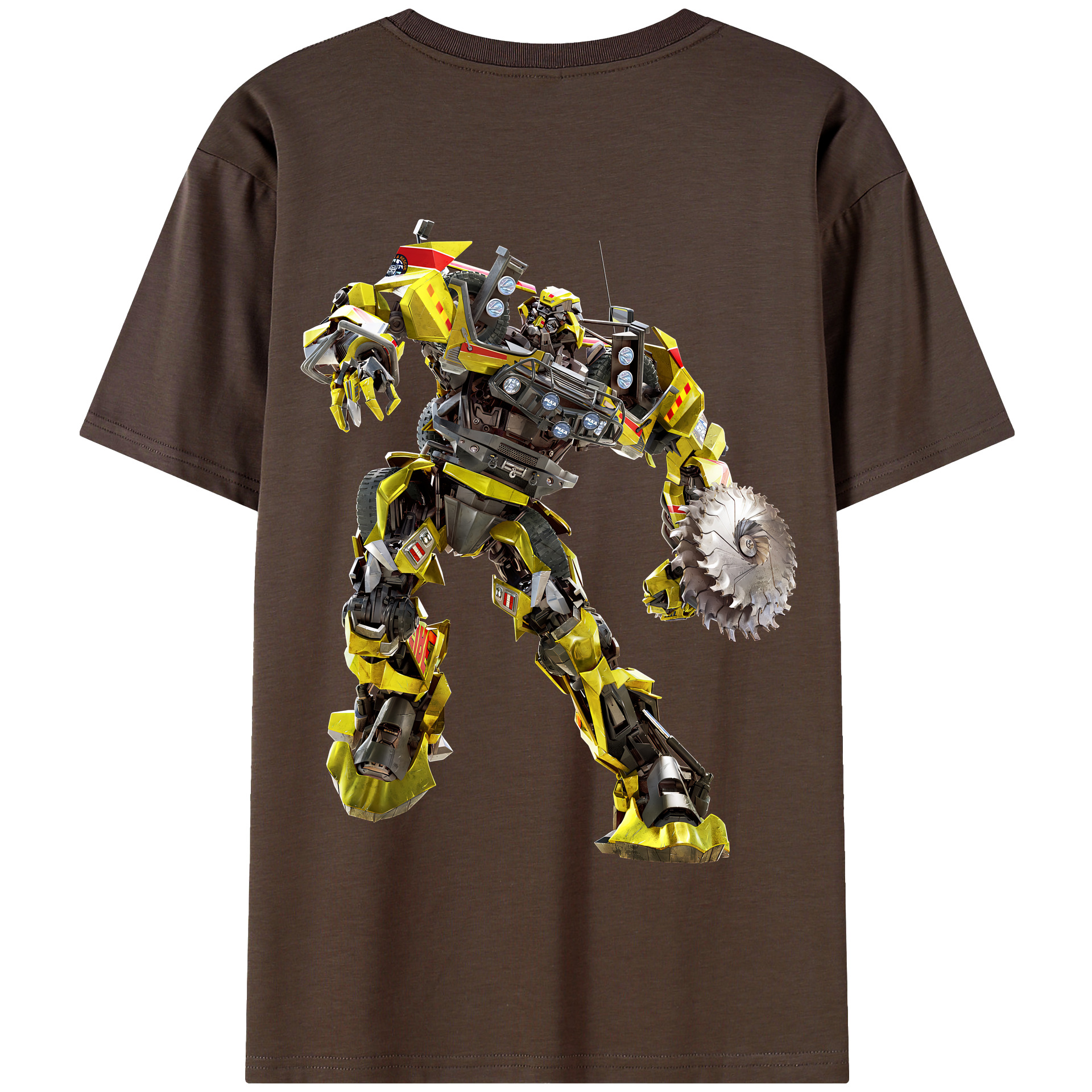 （画像用） Transformers トランスフォーマー 綿100％半袖Tシャツ（背面プリント）