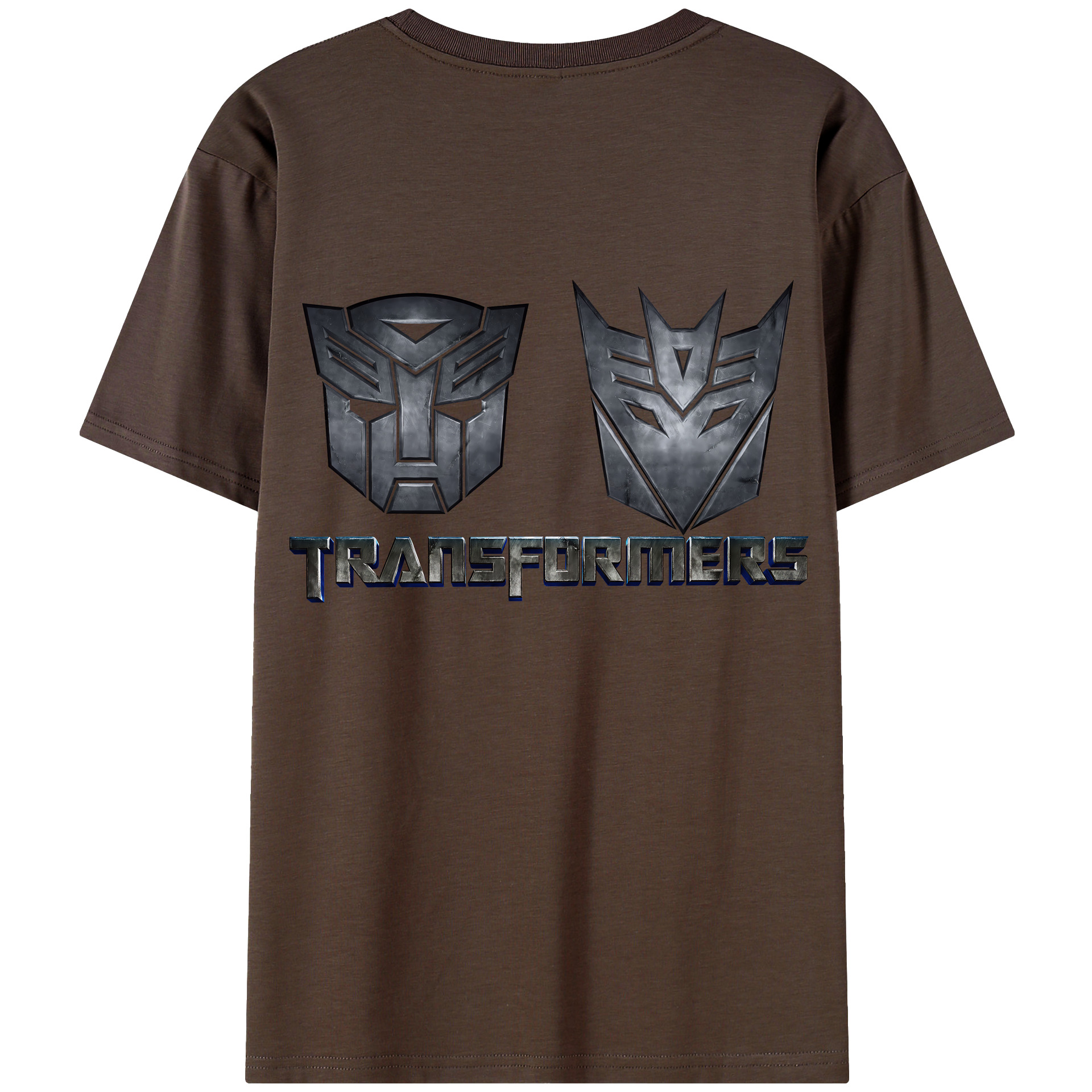 （画像用） Transformers トランスフォーマー 綿100％半袖Tシャツ（背面プリント）
