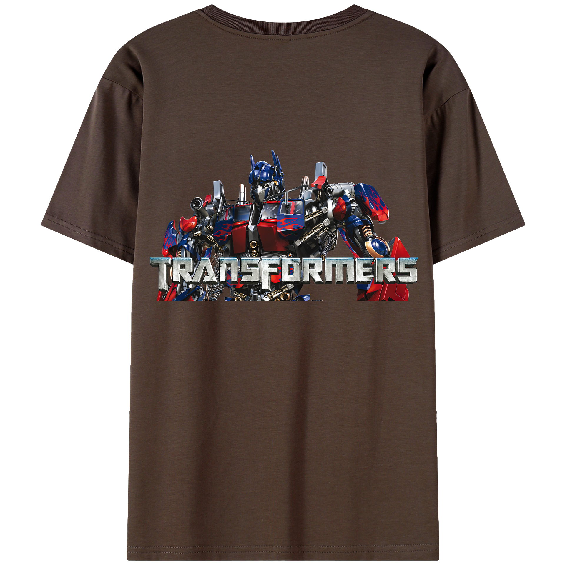 （画像用） Transformers トランスフォーマー 綿100％半袖Tシャツ（背面プリント）