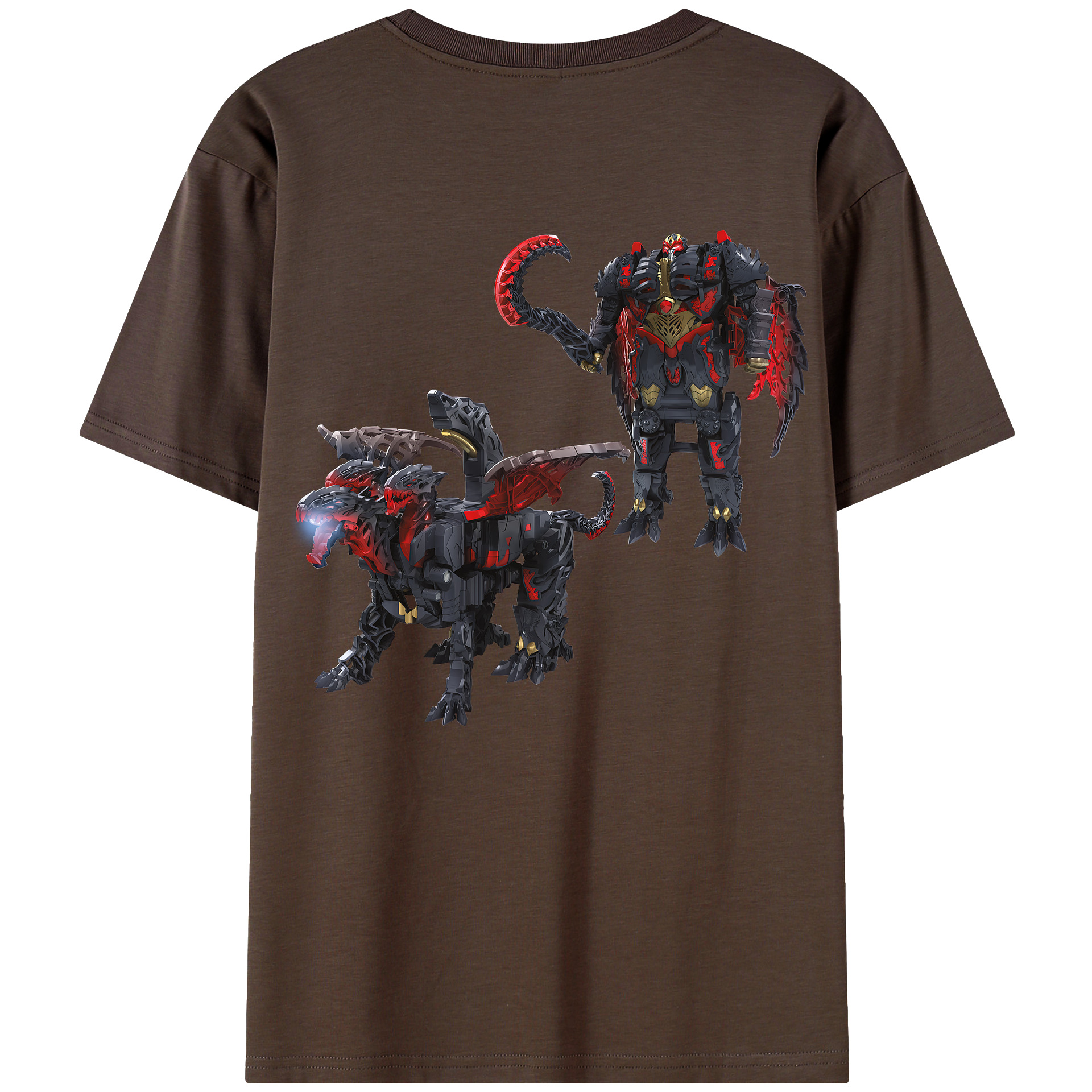 （画像用） Transformers トランスフォーマー 綿100％半袖Tシャツ（背面プリント）