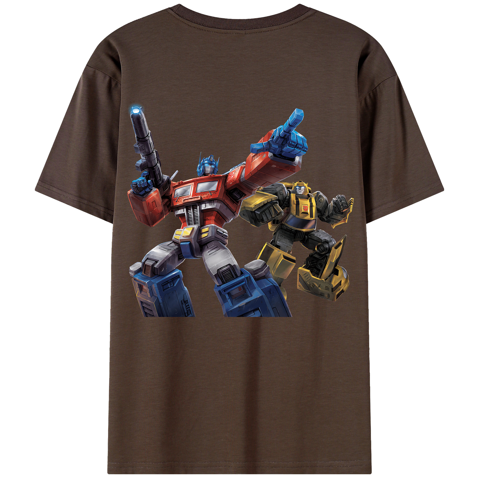 （画像用） Transformers トランスフォーマー 綿100％半袖Tシャツ（背面プリント）
