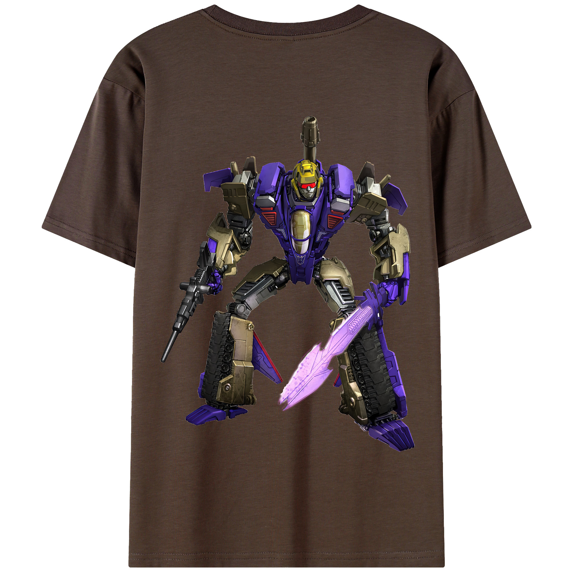 （画像用） Transformers トランスフォーマー 綿100％半袖Tシャツ（背面プリント）