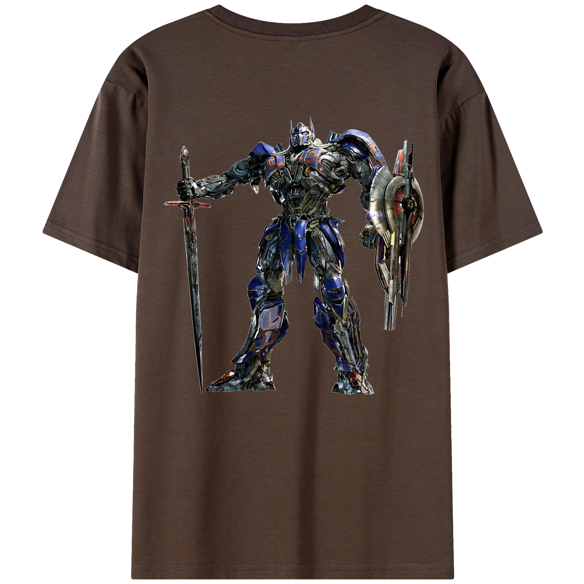 （画像用） Transformers トランスフォーマー 綿100％半袖Tシャツ（背面プリント）