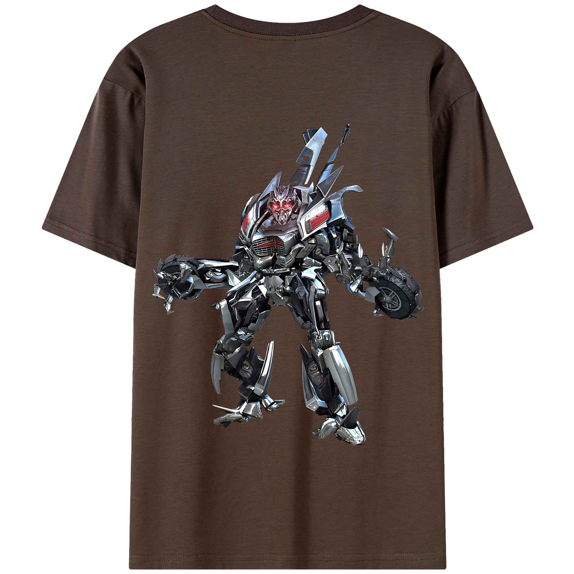 （画像用） Transformers トランスフォーマー 綿100％半袖Tシャツ（背面プリント）