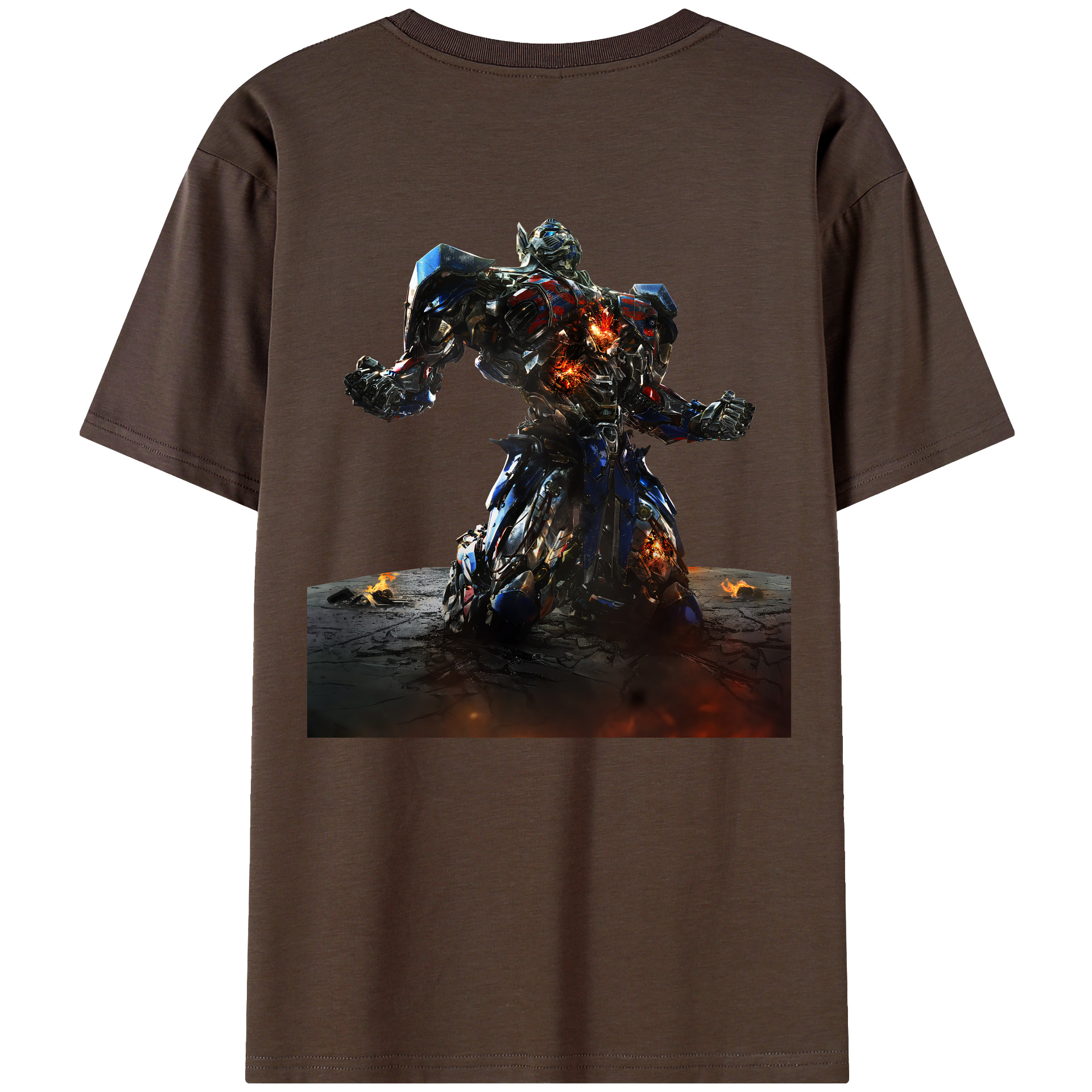 （画像用） Transformers トランスフォーマー 綿100％半袖Tシャツ（背面プリント）
