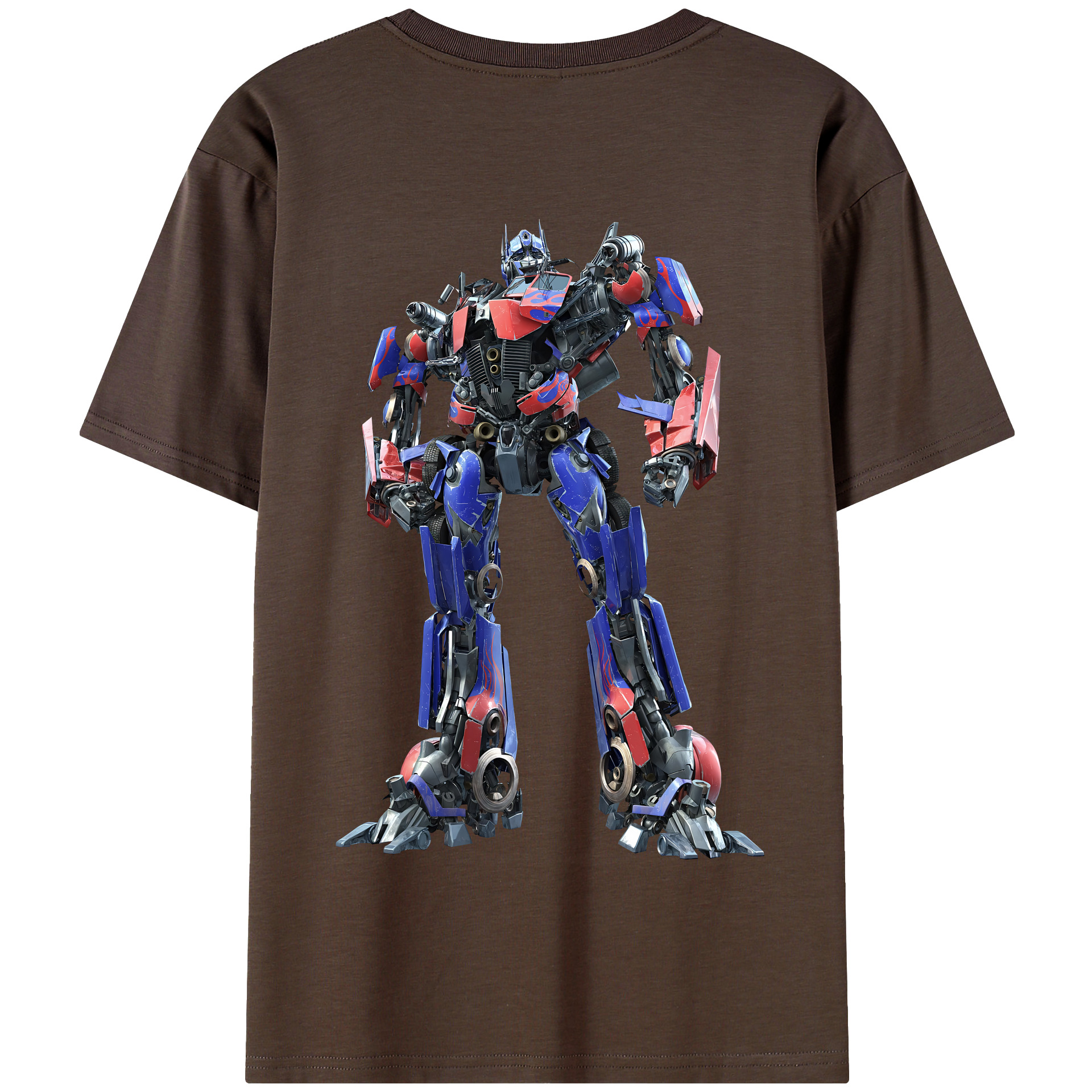 （画像用） Transformers トランスフォーマー 綿100％半袖Tシャツ（背面プリント）