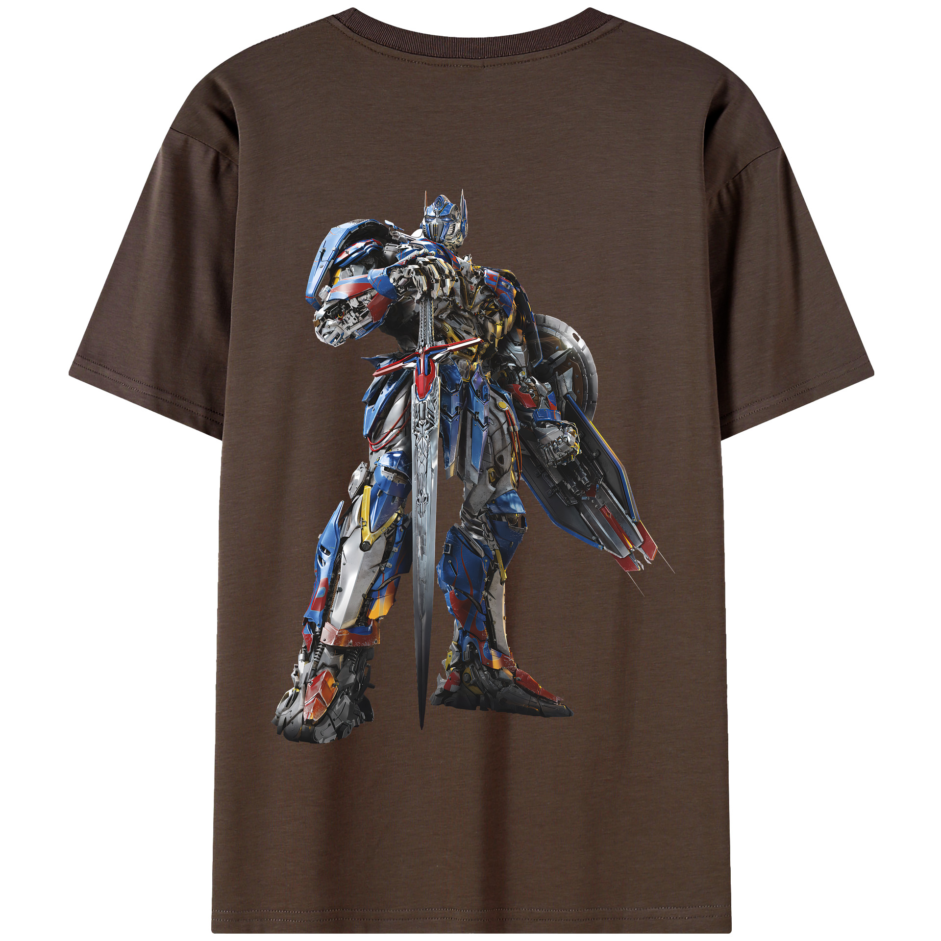 （画像用） Transformers トランスフォーマー 綿100％半袖Tシャツ（背面プリント）