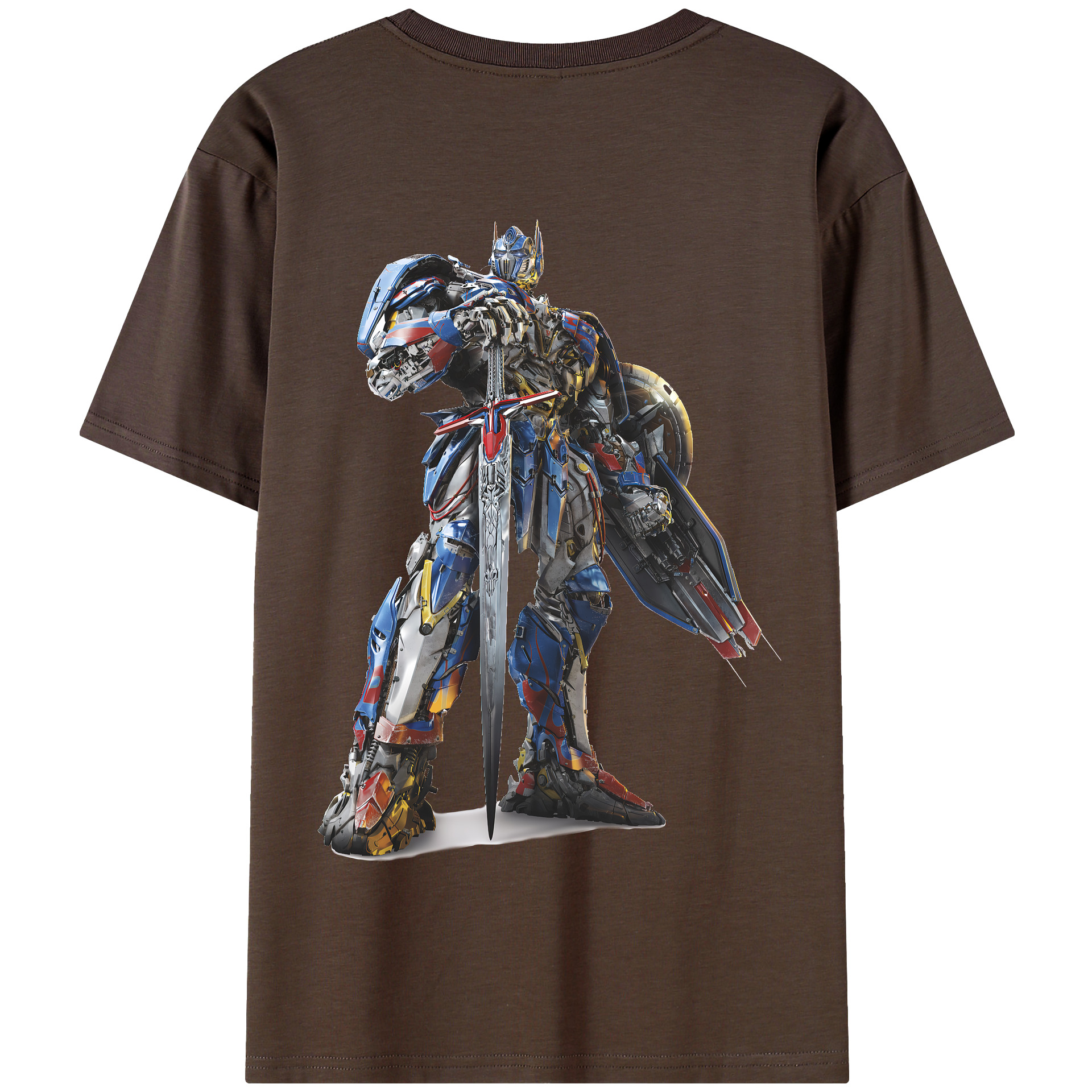 （画像用） Transformers トランスフォーマー 綿100％半袖Tシャツ（背面プリント）