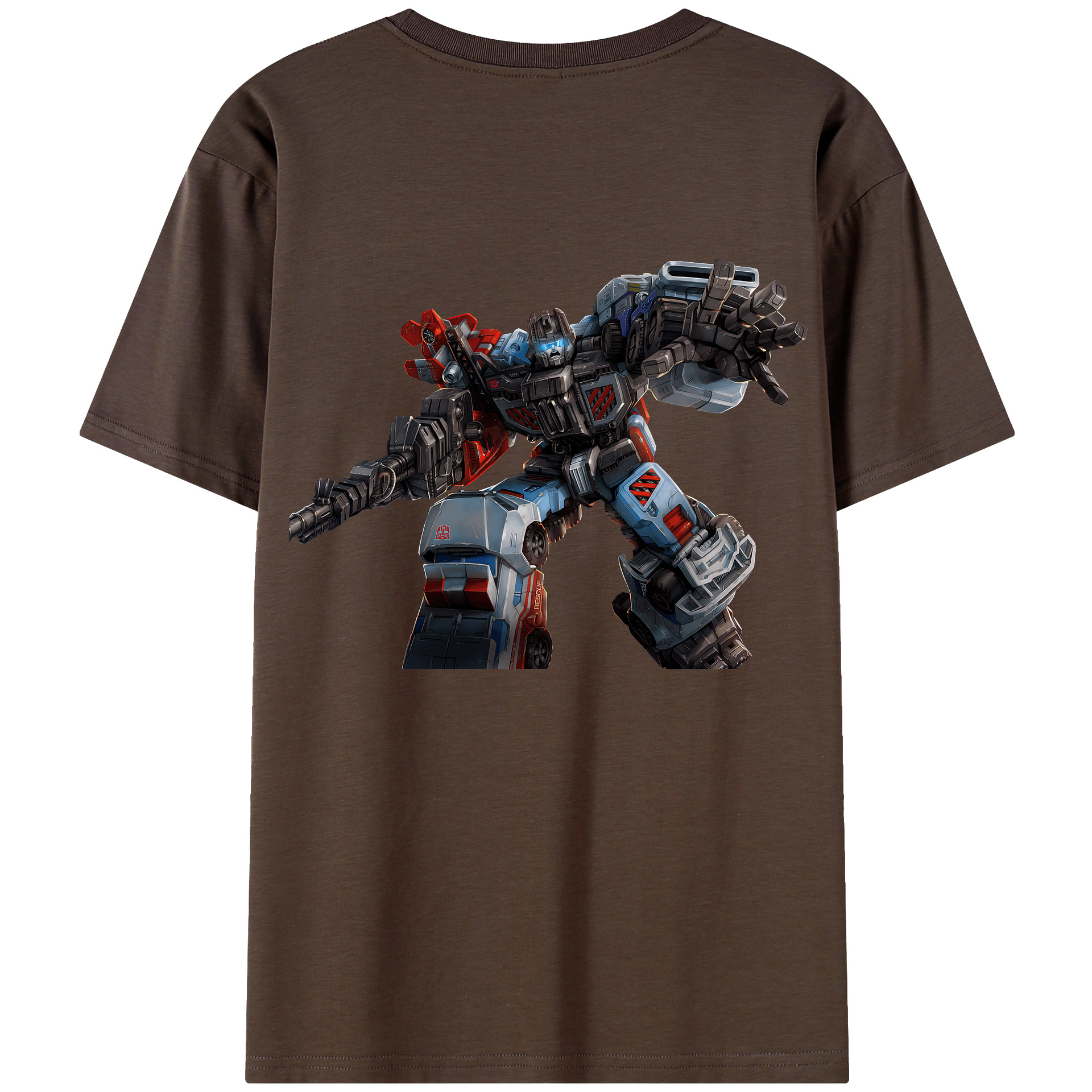 （画像用） Transformers トランスフォーマー 綿100％半袖Tシャツ（背面プリント）