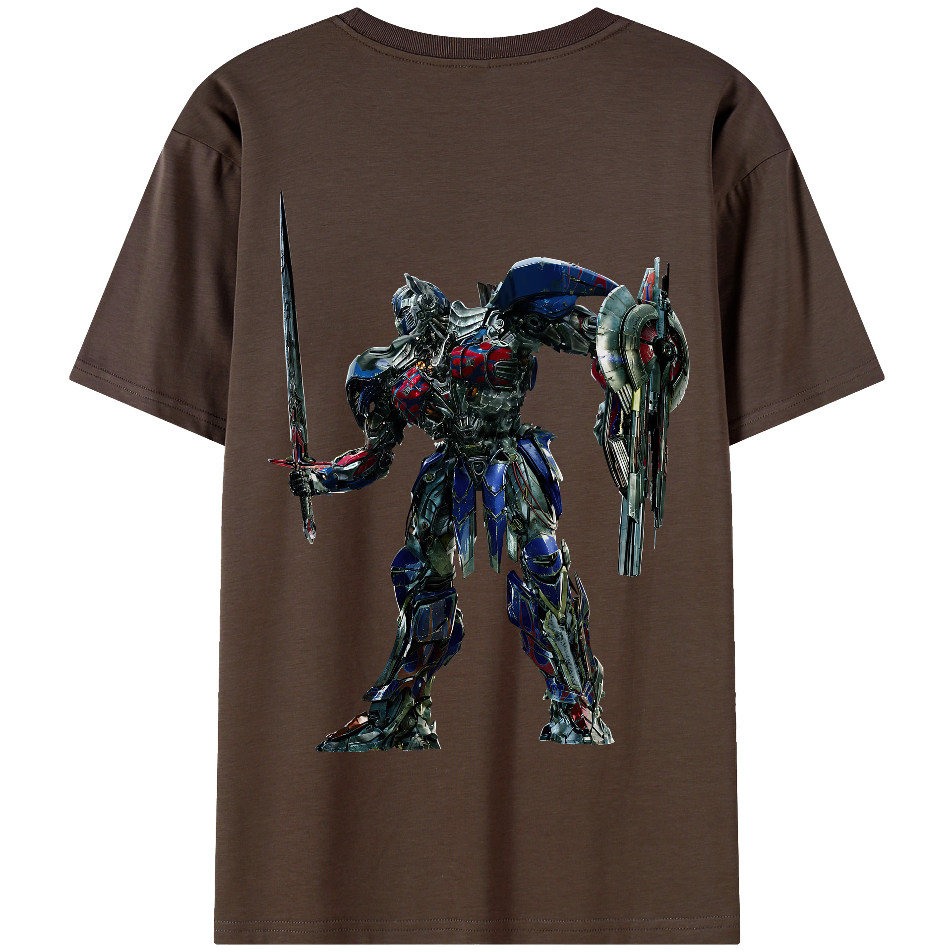 （画像用） Transformers トランスフォーマー 綿100％半袖Tシャツ（背面プリント）