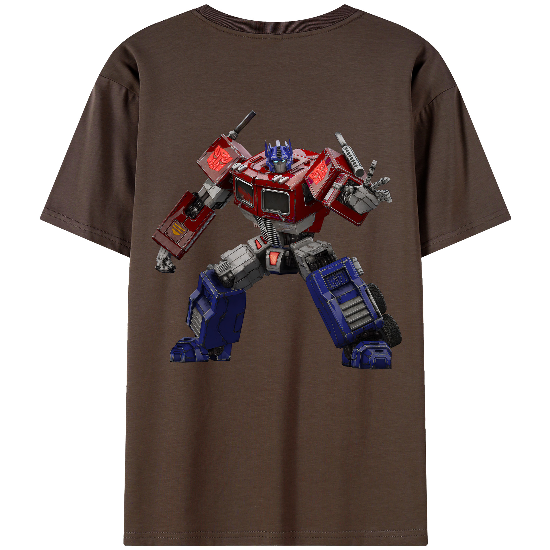 （画像用） Transformers トランスフォーマー 綿100％半袖Tシャツ（背面プリント）
