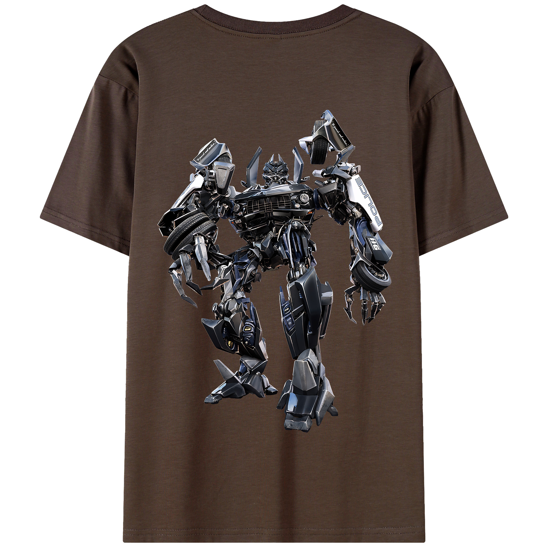 （画像用） Transformers トランスフォーマー 綿100％半袖Tシャツ（背面プリント）