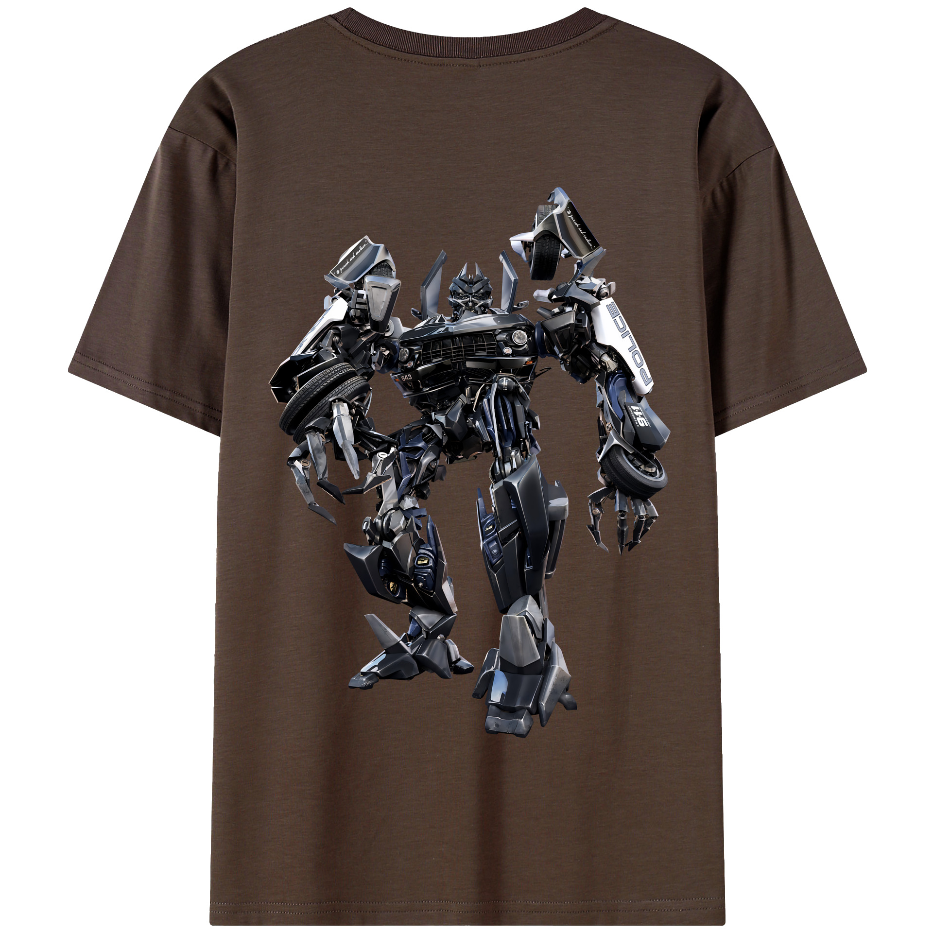 （画像用） Transformers トランスフォーマー 綿100％半袖Tシャツ（背面プリント）