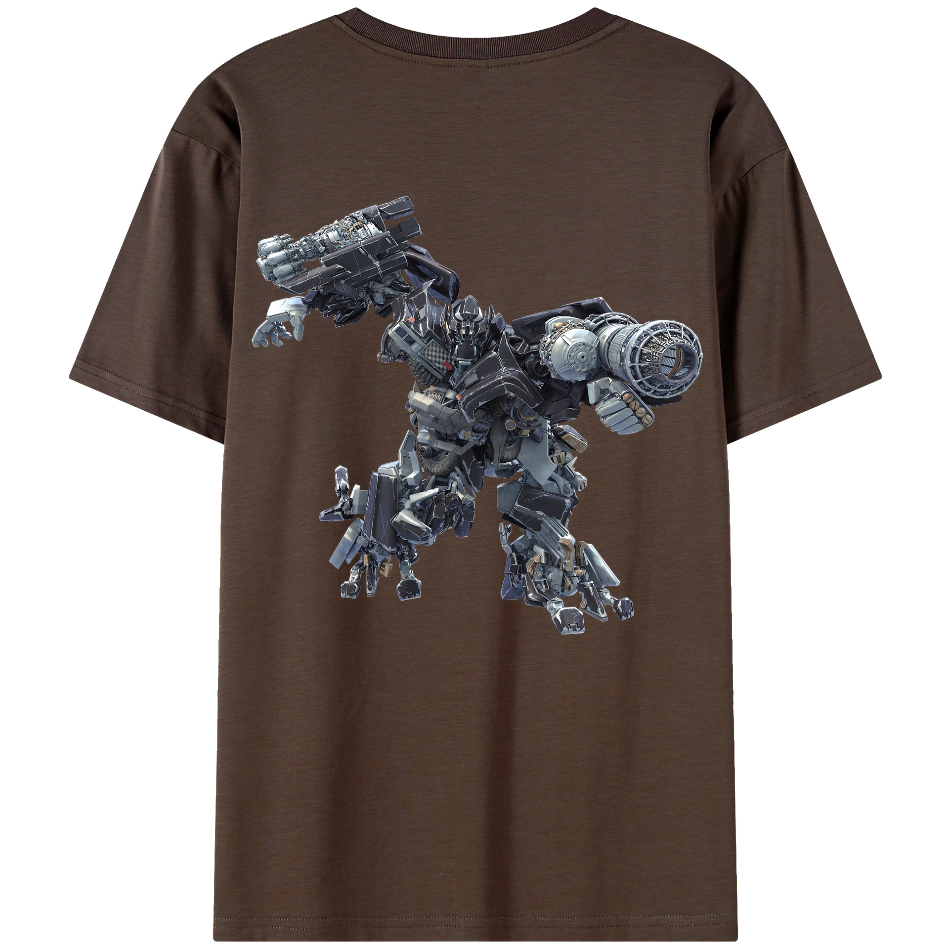 （画像用） Transformers トランスフォーマー 綿100％半袖Tシャツ（背面プリント）