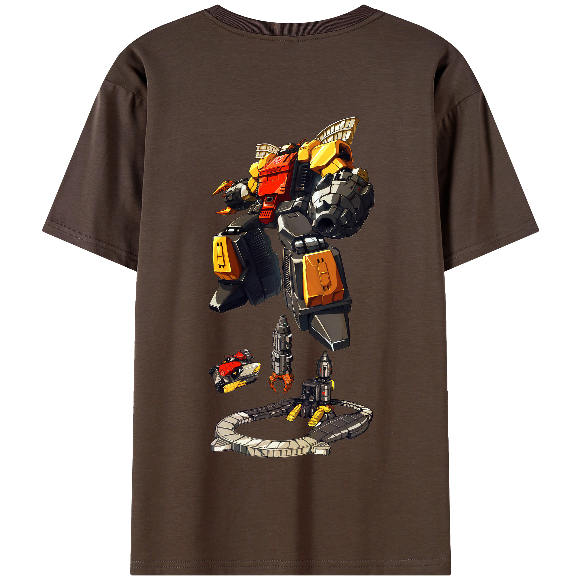 （画像用） Transformers トランスフォーマー 綿100％半袖Tシャツ（背面プリント）