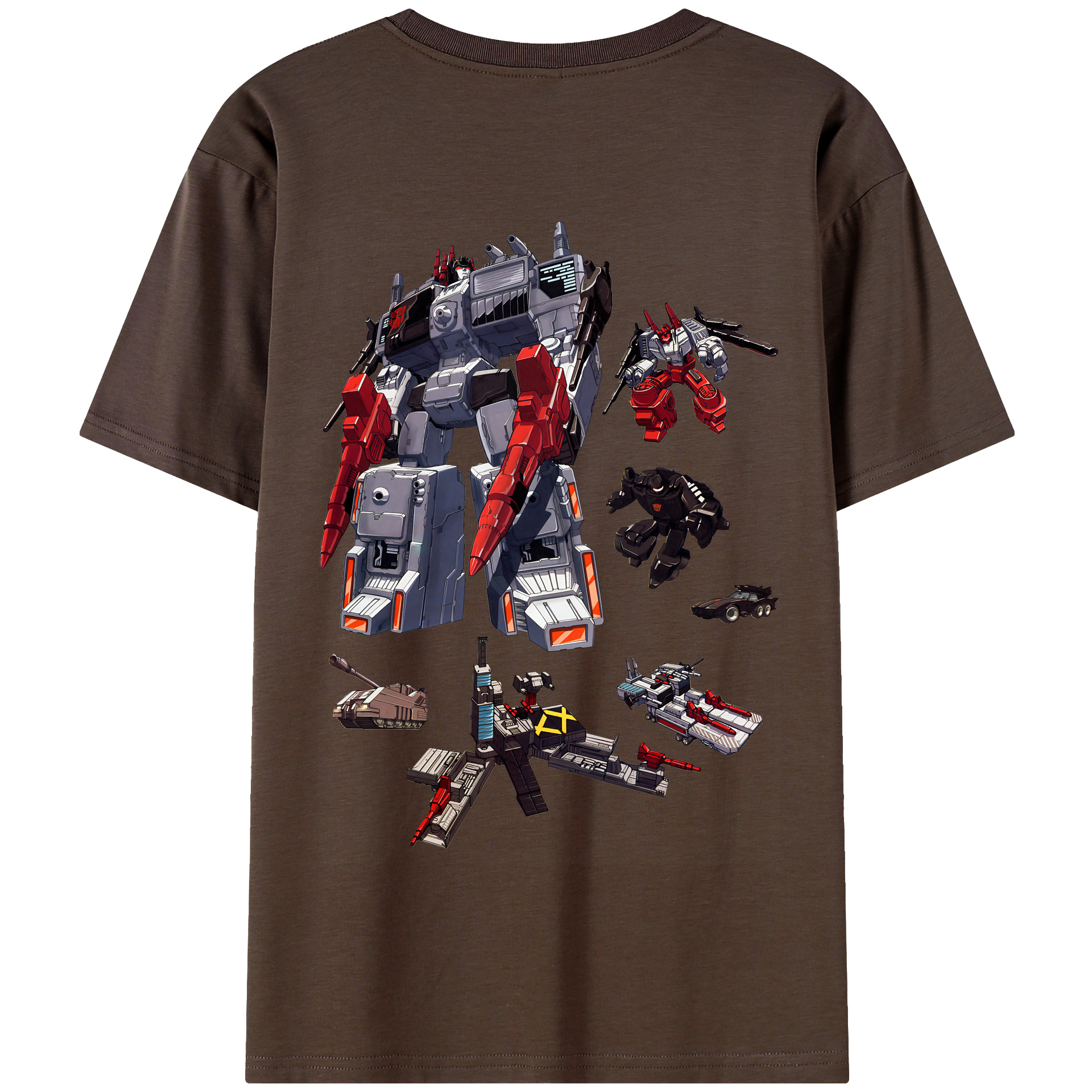 （画像用） Transformers トランスフォーマー 綿100％半袖Tシャツ（背面プリント）