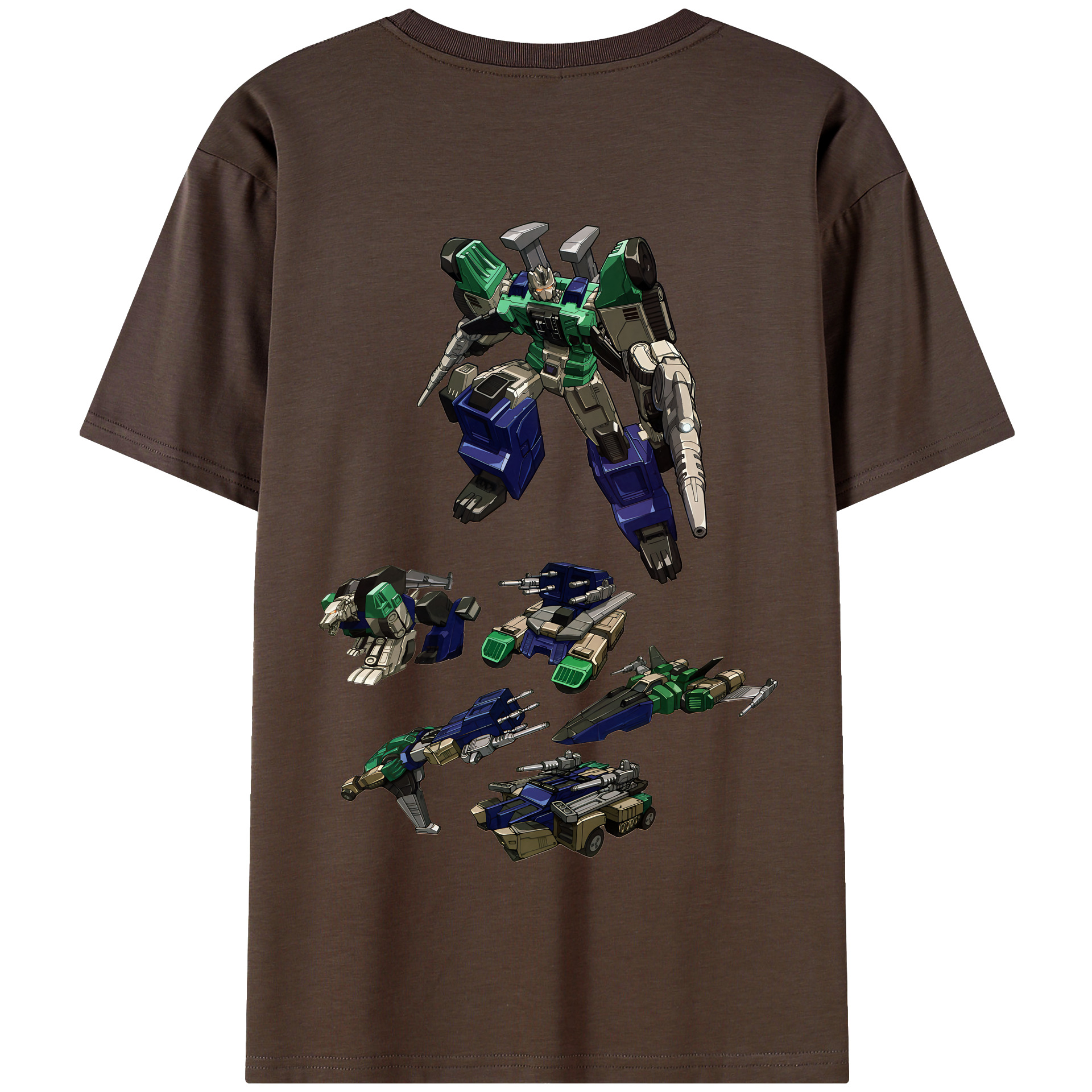 （画像用） Transformers トランスフォーマー 綿100％半袖Tシャツ（背面プリント）