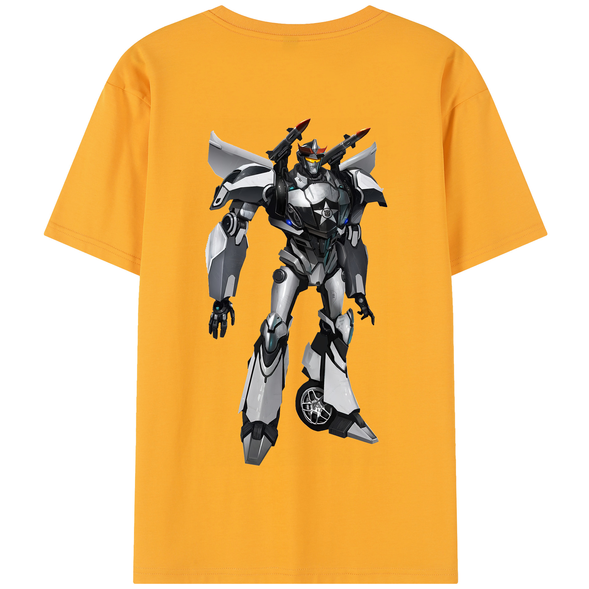 （画像用） Transformers トランスフォーマー 綿100％半袖Tシャツ（背面プリント）