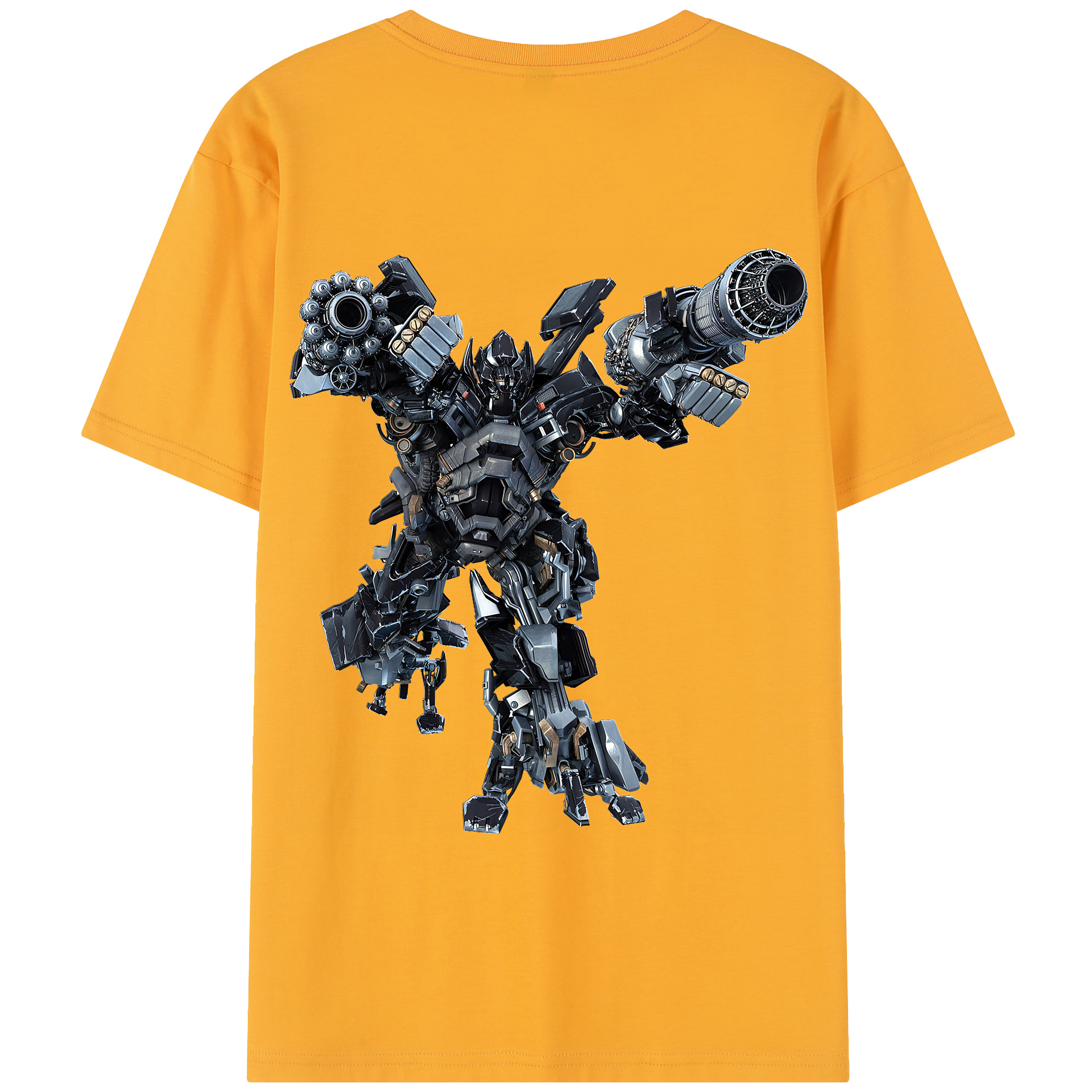 （画像用） Transformers トランスフォーマー 綿100％半袖Tシャツ（背面プリント）