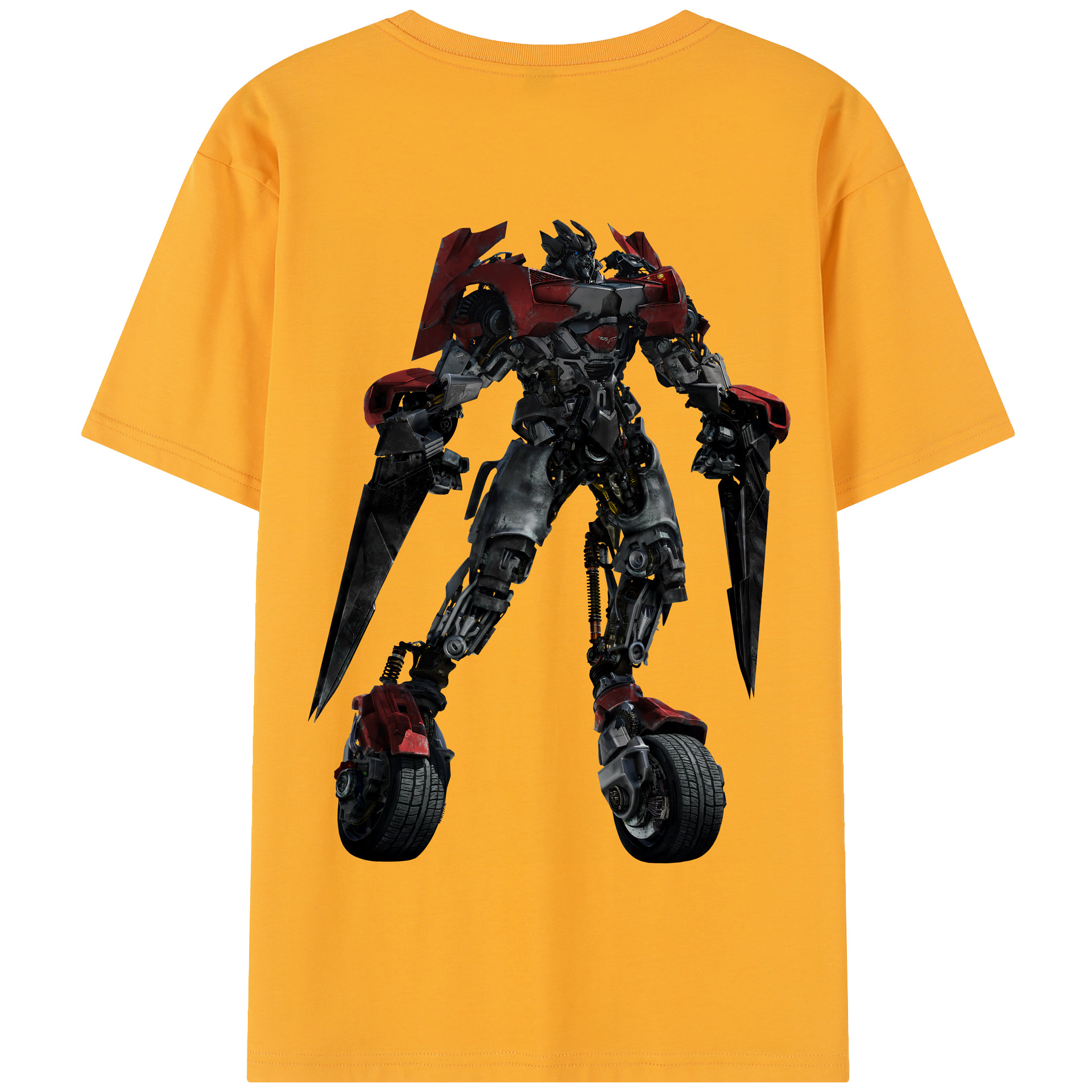 （画像用） Transformers トランスフォーマー 綿100％半袖Tシャツ（背面プリント）