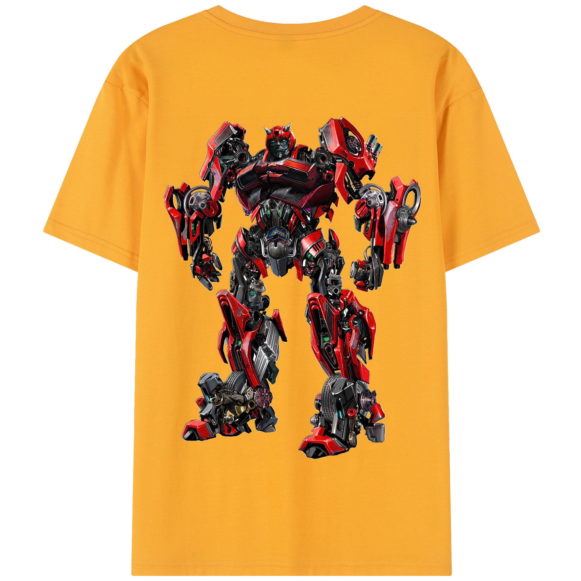（画像用） Transformers トランスフォーマー 綿100％半袖Tシャツ（背面プリント）