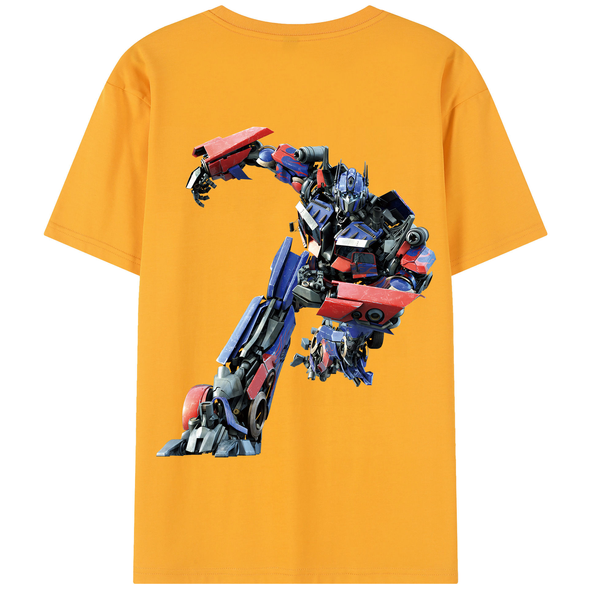 （画像用） Transformers トランスフォーマー 綿100％半袖Tシャツ（背面プリント）