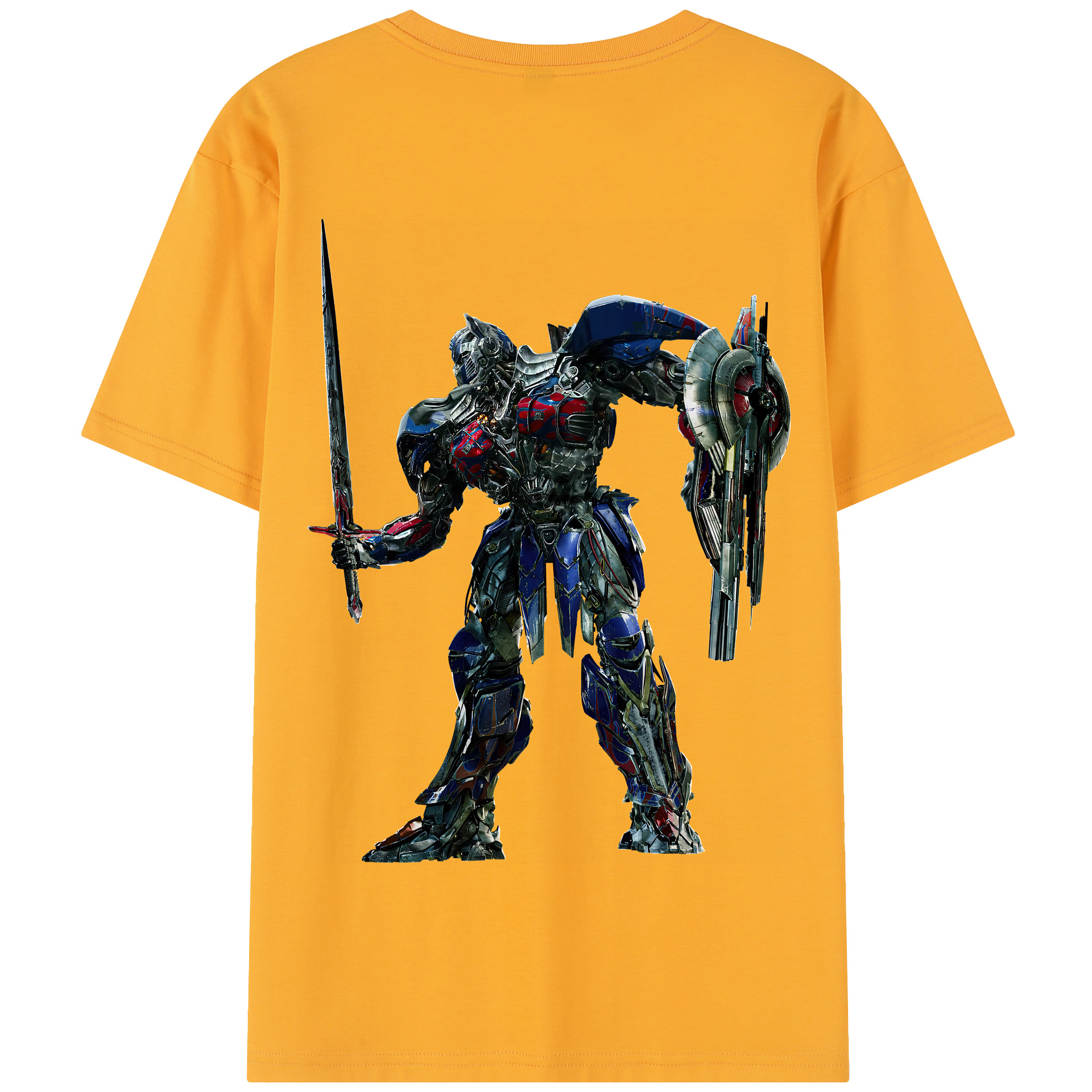 （画像用） Transformers トランスフォーマー 綿100％半袖Tシャツ（背面プリント）