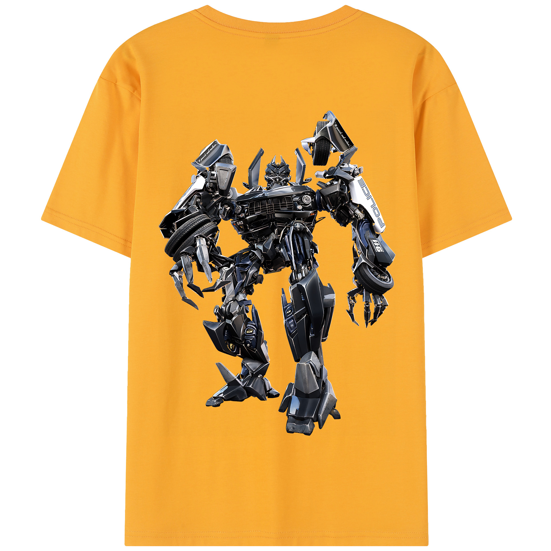 （画像用） Transformers トランスフォーマー 綿100％半袖Tシャツ（背面プリント）