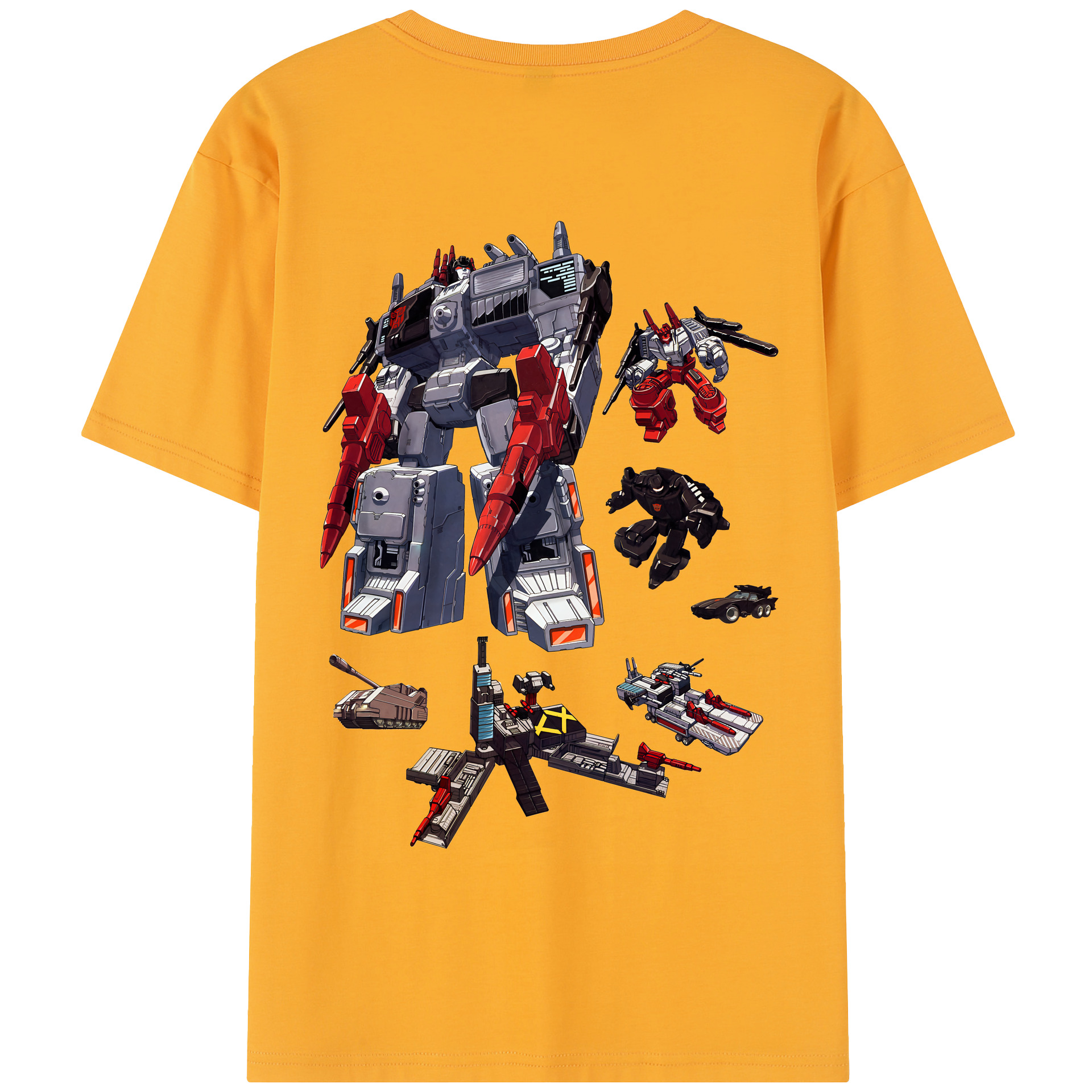 （画像用） Transformers トランスフォーマー 綿100％半袖Tシャツ（背面プリント）