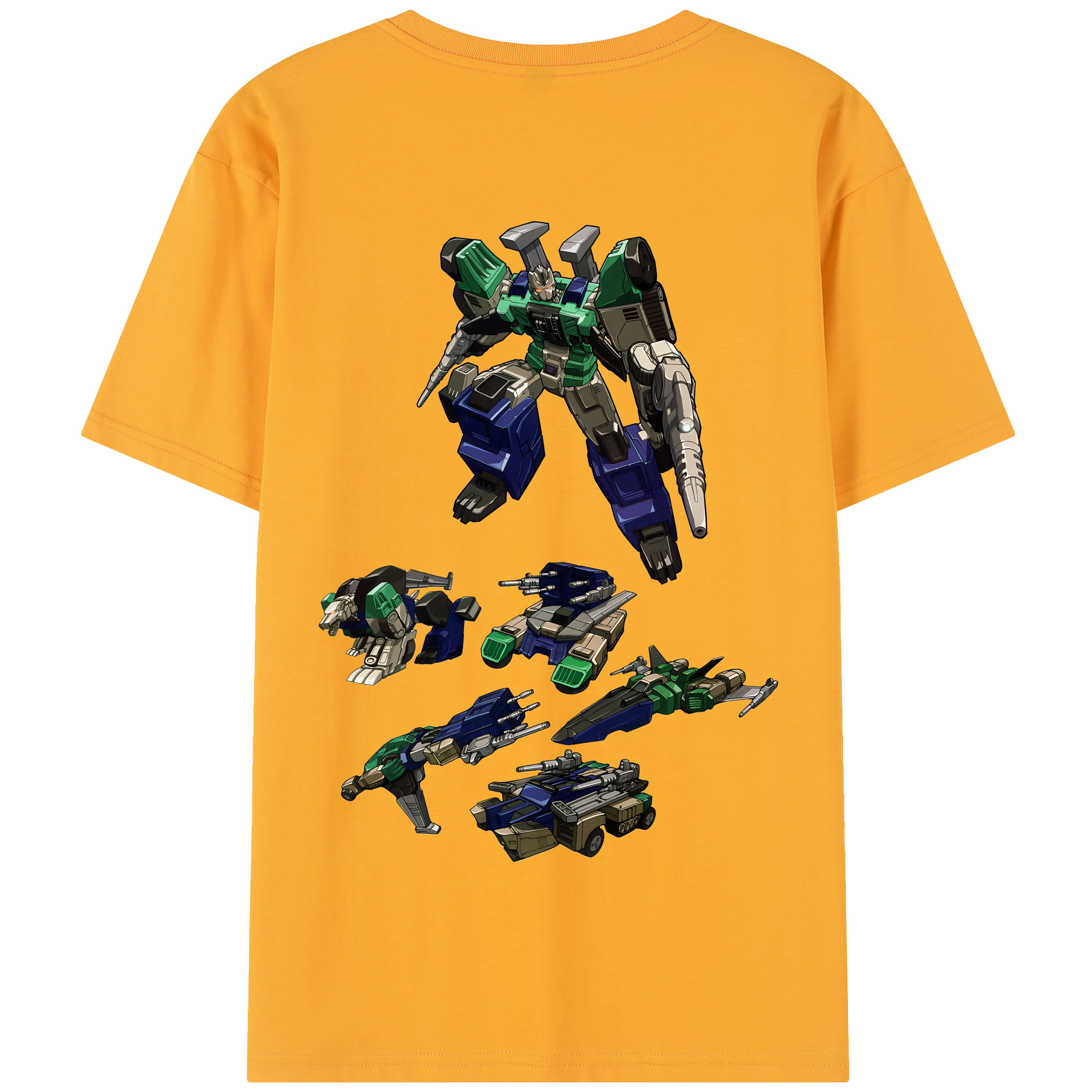 （画像用） Transformers トランスフォーマー 綿100％半袖Tシャツ（背面プリント）