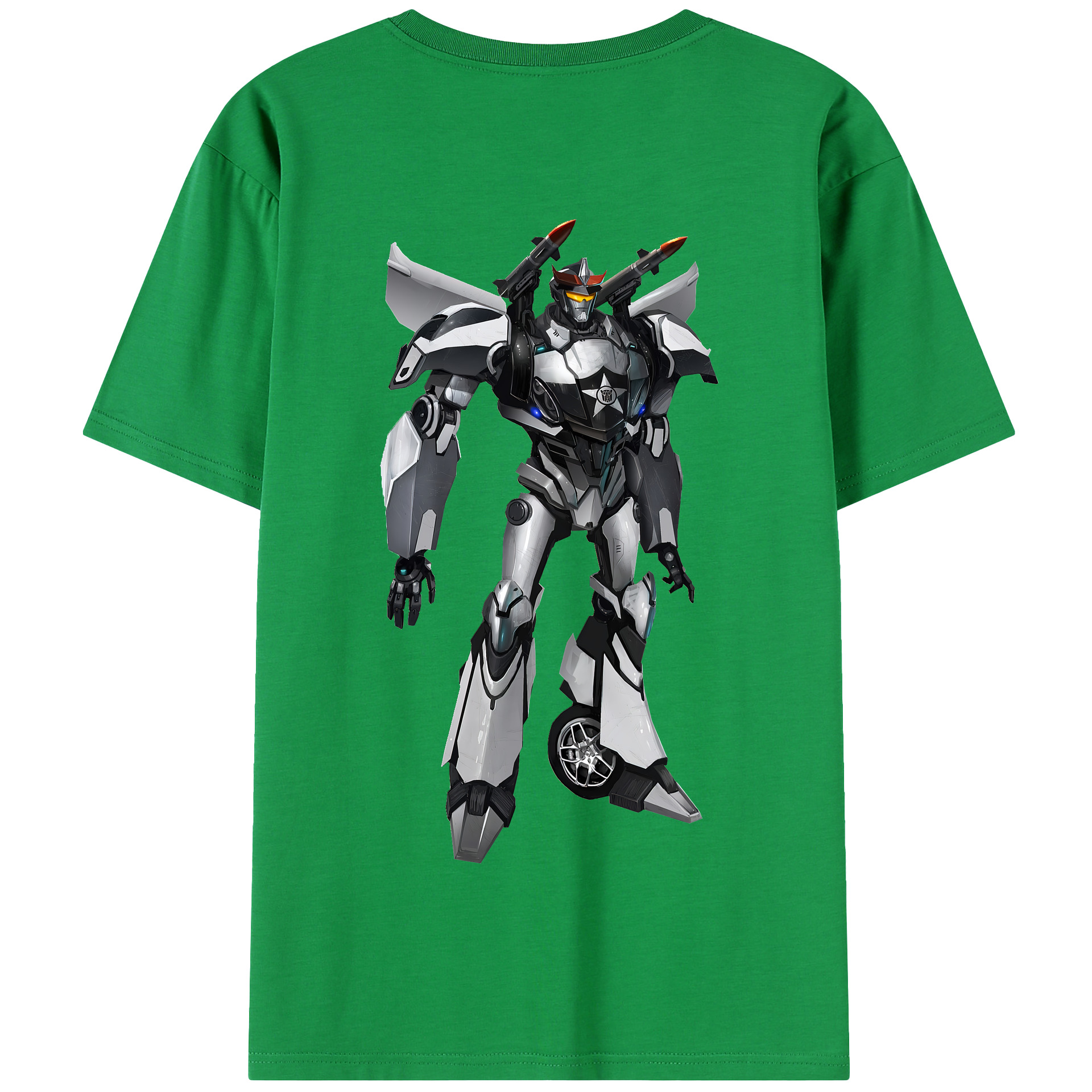 （画像用） Transformers トランスフォーマー 綿100％半袖Tシャツ（背面プリント）