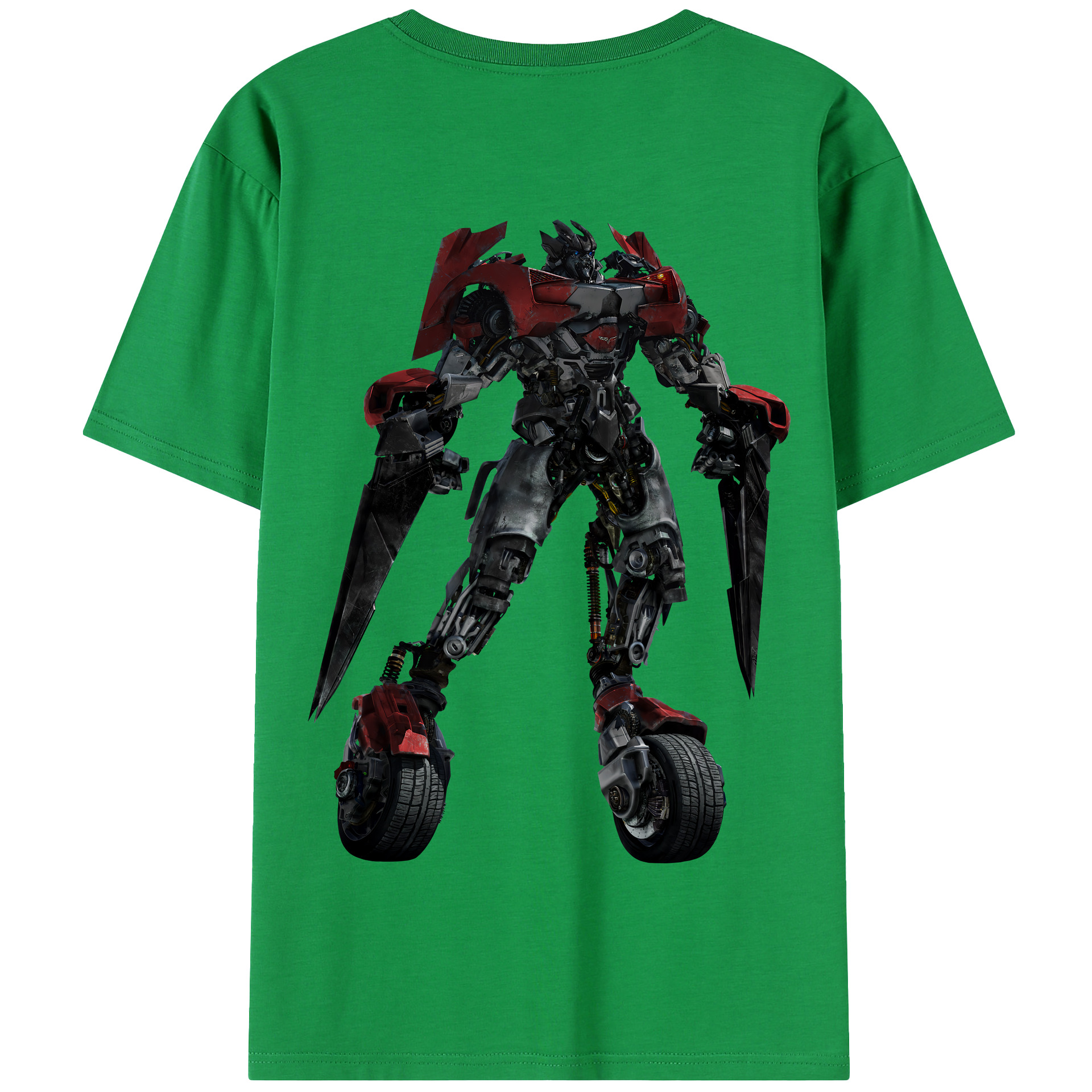 （画像用） Transformers トランスフォーマー 綿100％半袖Tシャツ（背面プリント）
