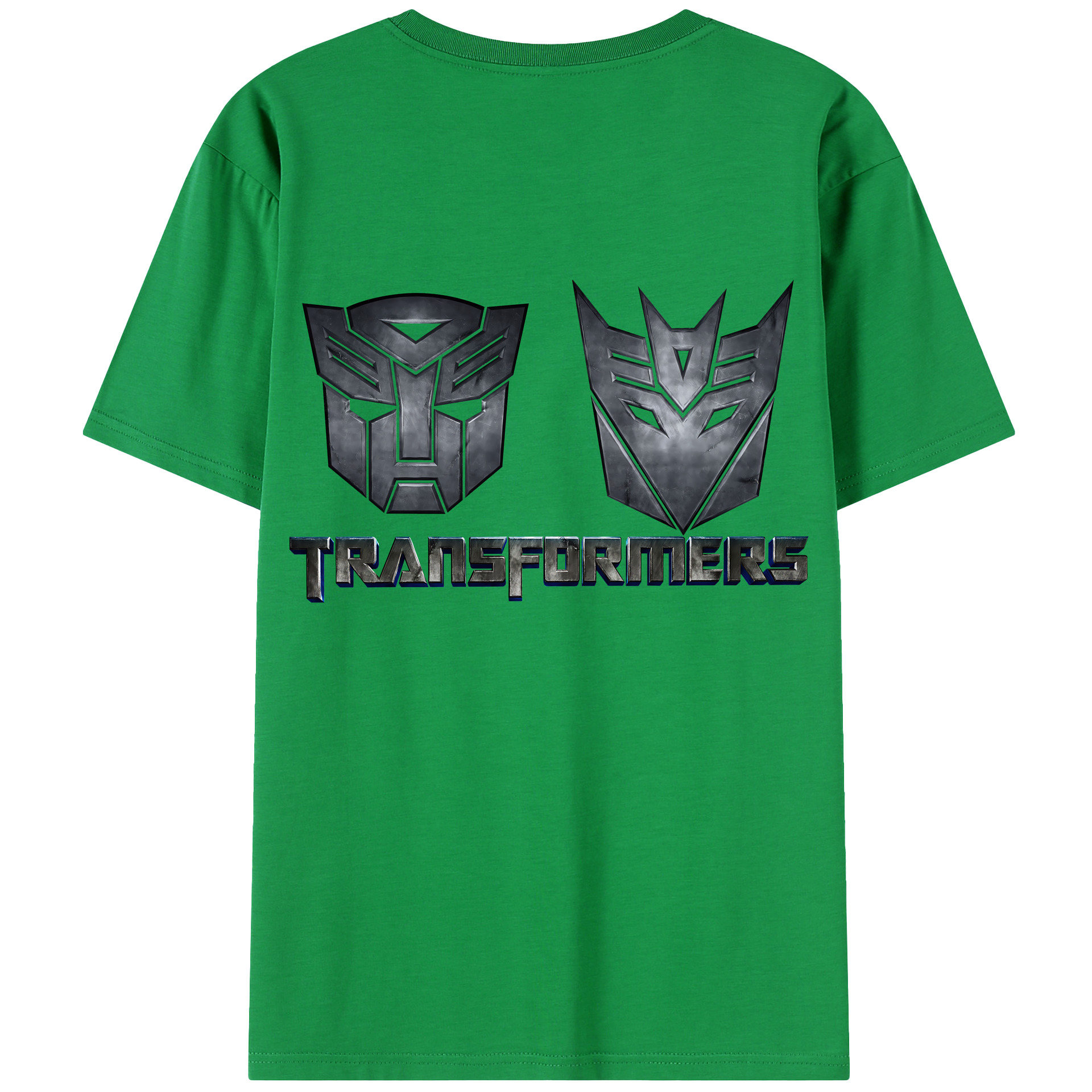 （画像用） Transformers トランスフォーマー 綿100％半袖Tシャツ（背面プリント）