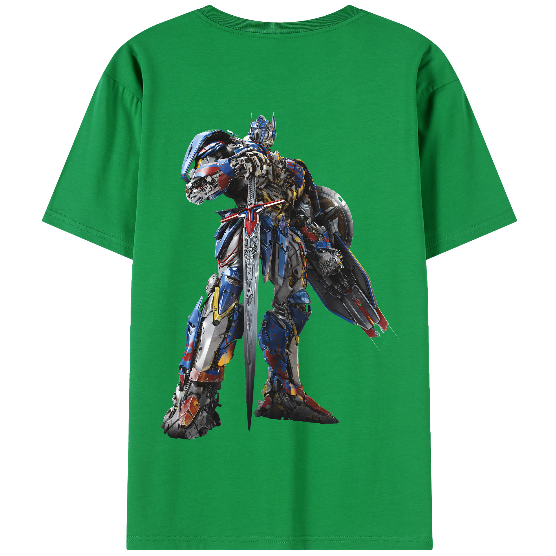 （画像用） Transformers トランスフォーマー 綿100％半袖Tシャツ（背面プリント）